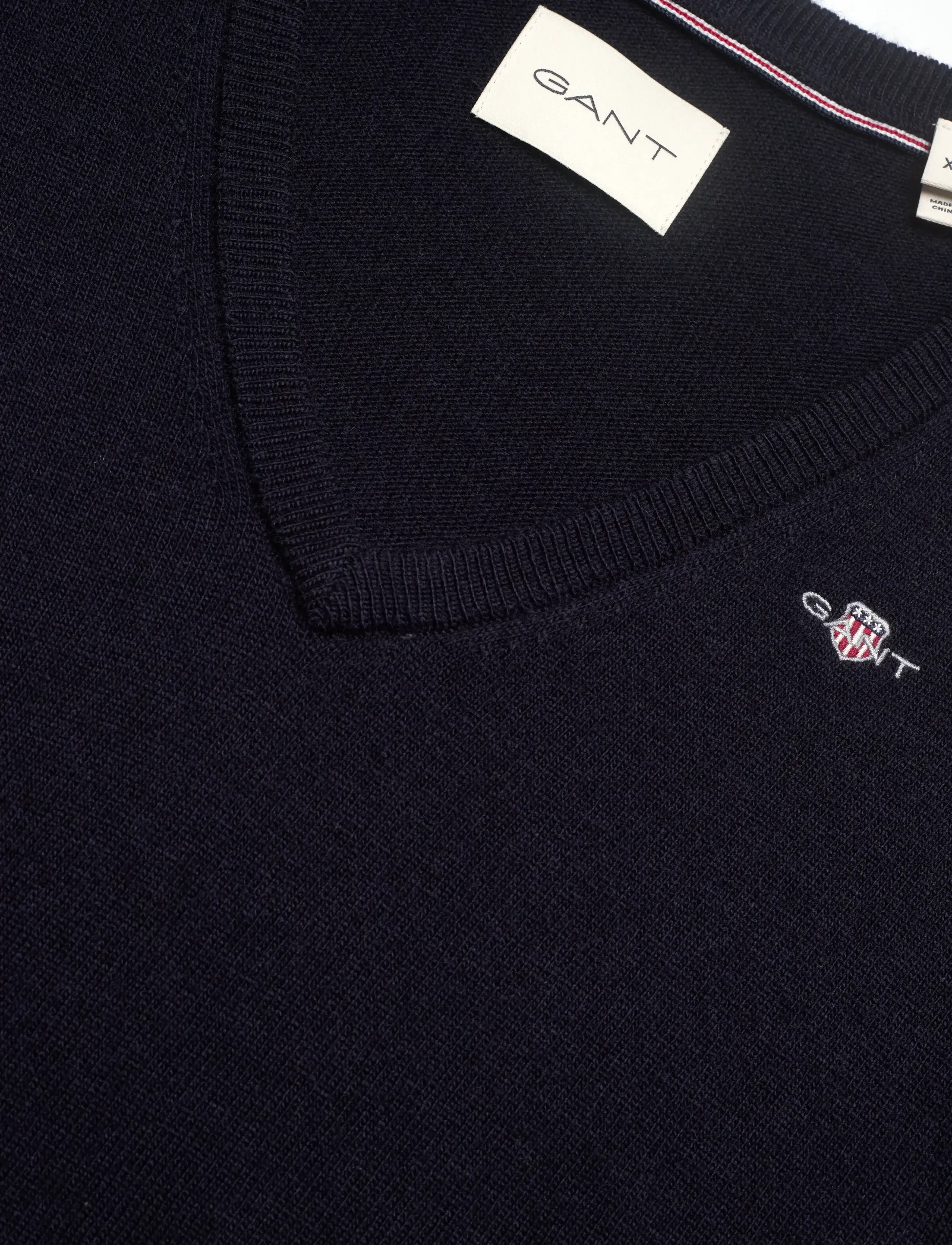 Gant - LAMBSWOOL BLEND V-NECK - džemprid - marine - 2