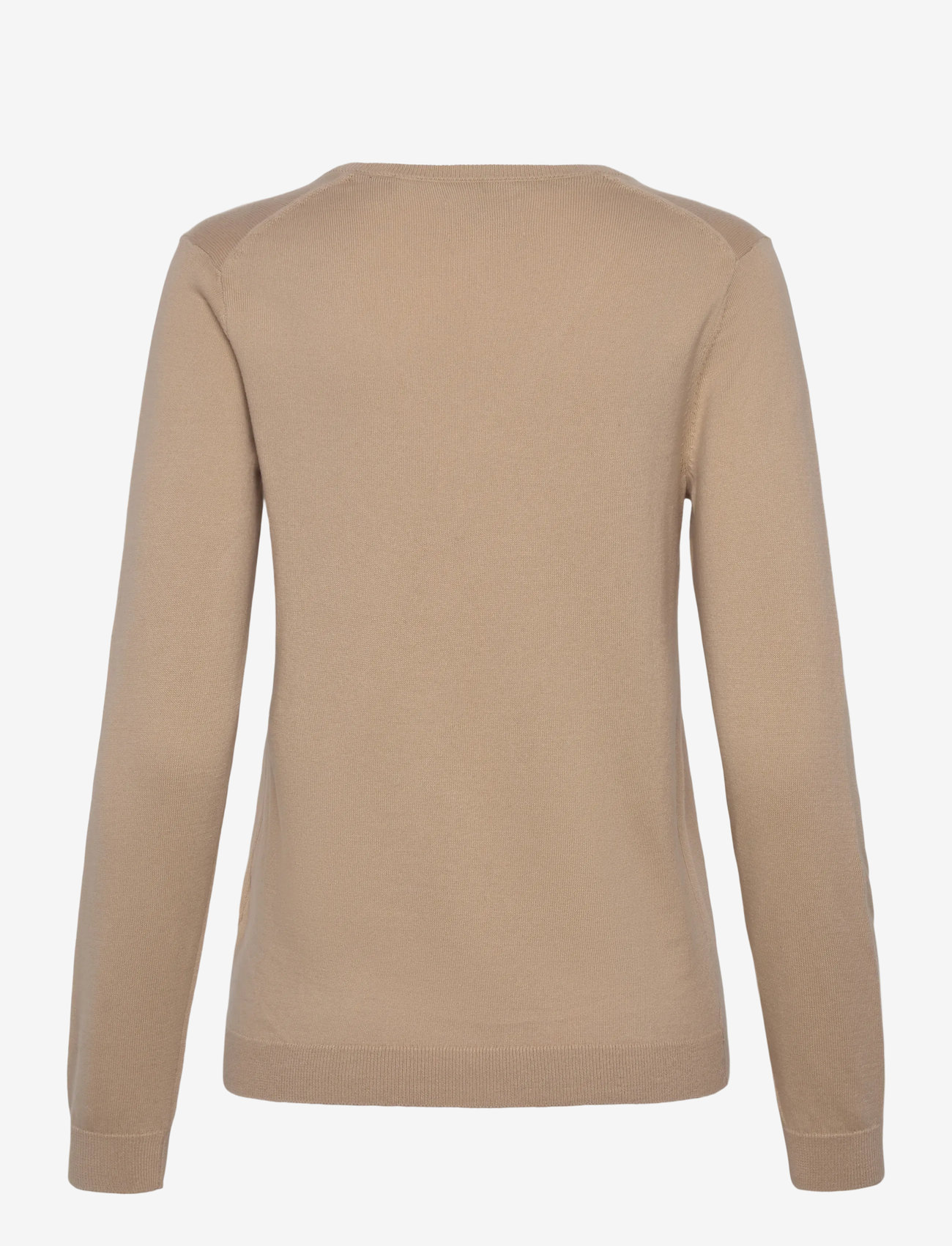 GANT - COTTON V-NECK - sügisesed riided - dry sand - 1