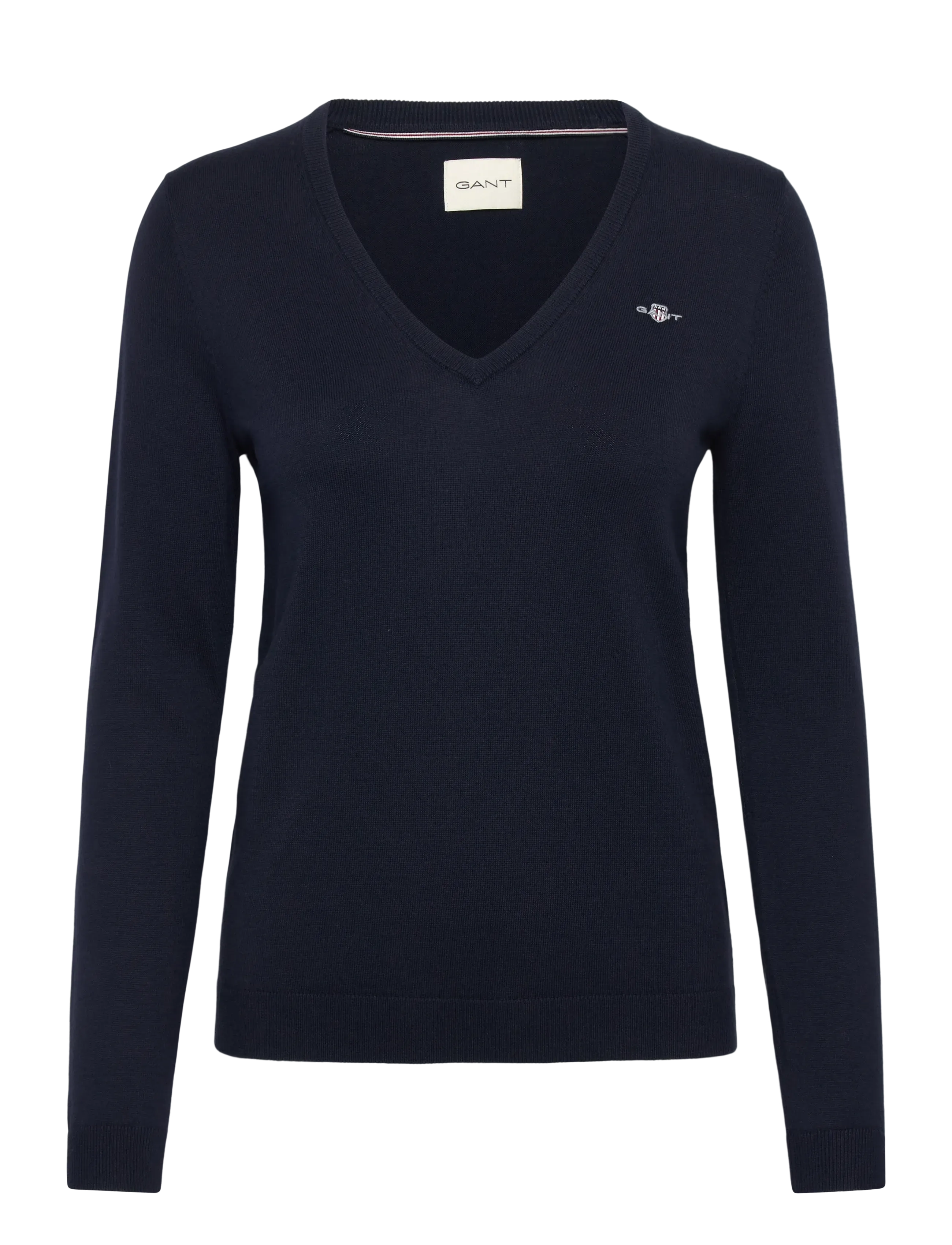 COTTON V-NECK - MARINE