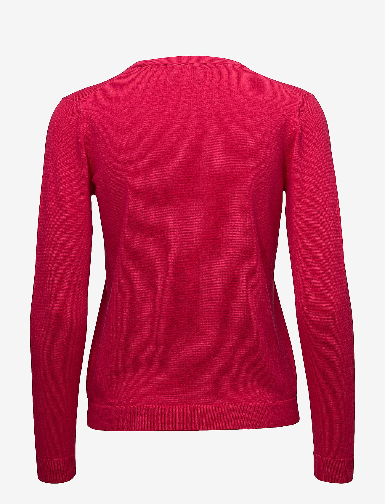 GANT - LT WT COTTON CREW CARDIGAN - rose red - 1