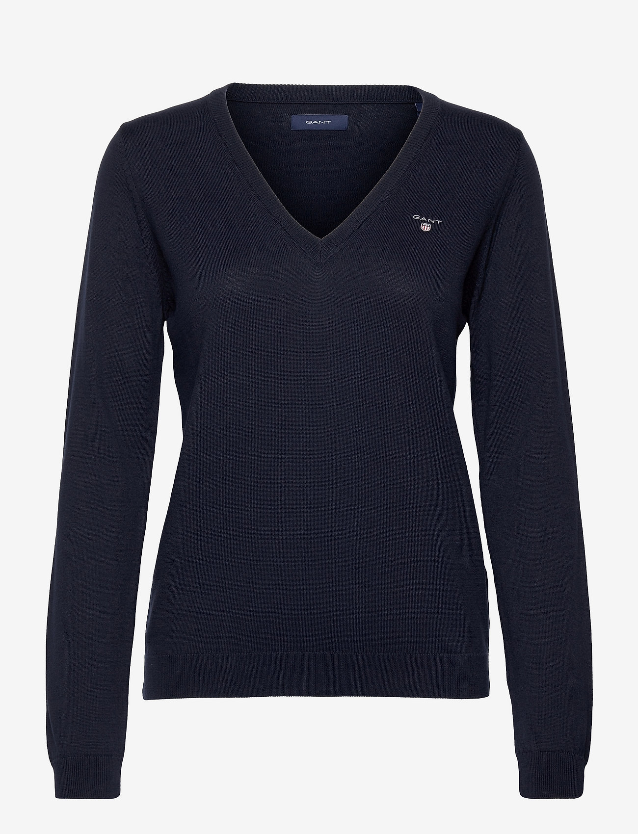 GANT - COTTON V-NECK - marine - 0