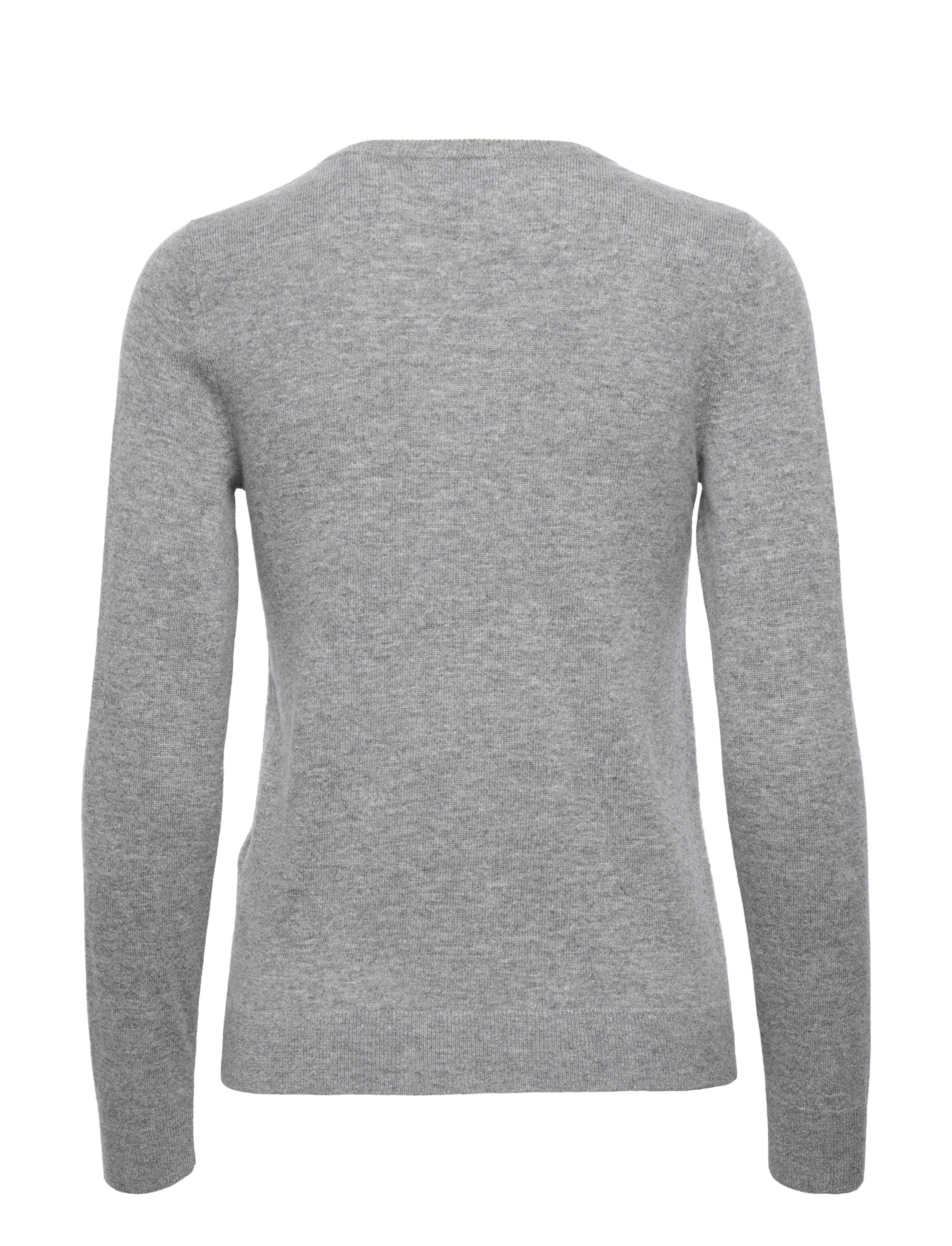 GANT - LAMBSWOOL BLEND V-NECK - grey melange - 1