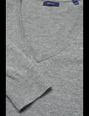 GANT - LAMBSWOOL BLEND V-NECK - pullover - grey melange - 2