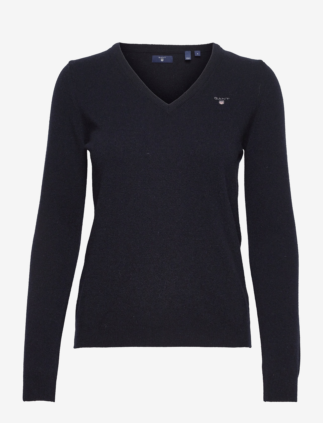 GANT - LAMBSWOOL BLEND V-NECK - marine - 0