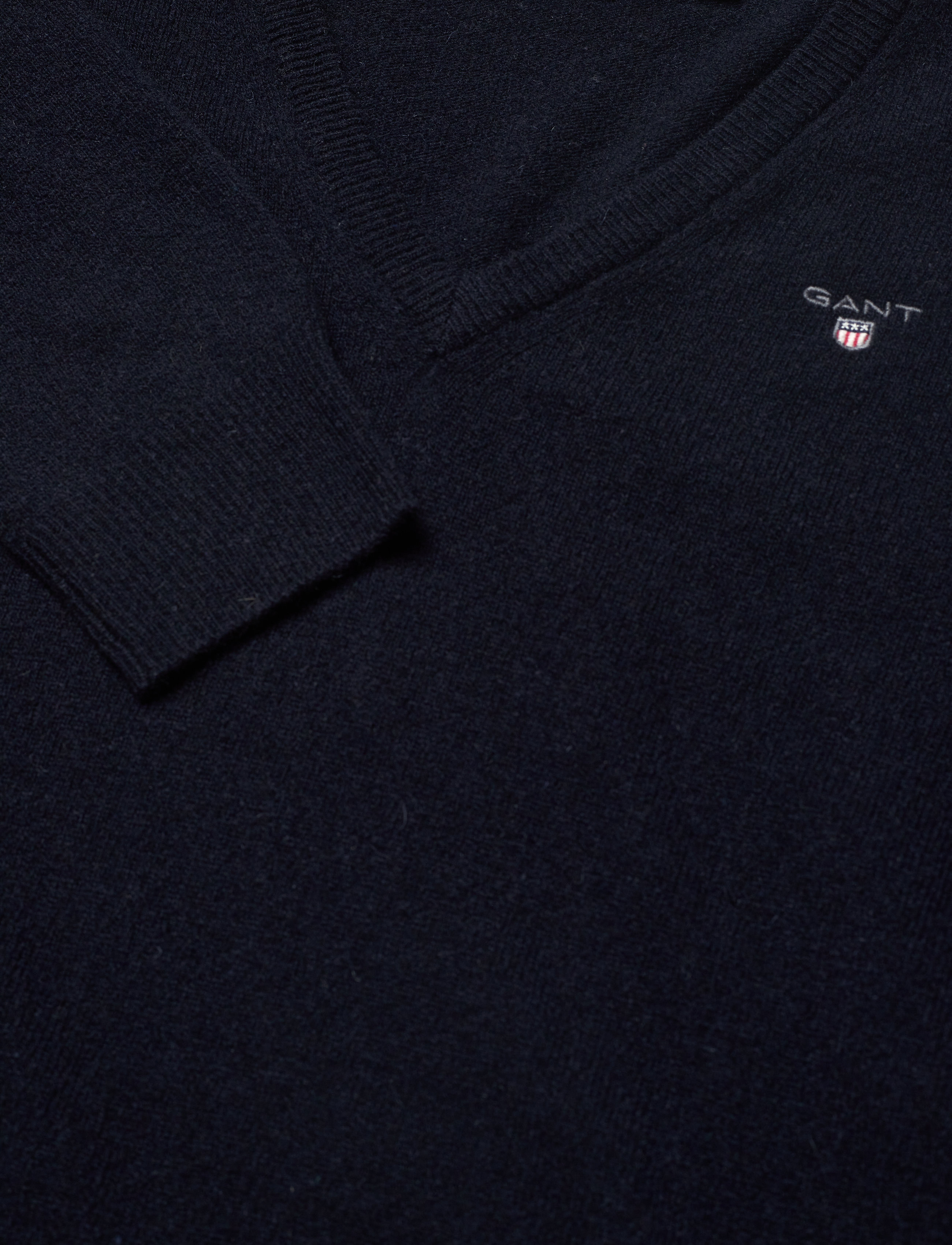 GANT - LAMBSWOOL BLEND V-NECK - marine - 2