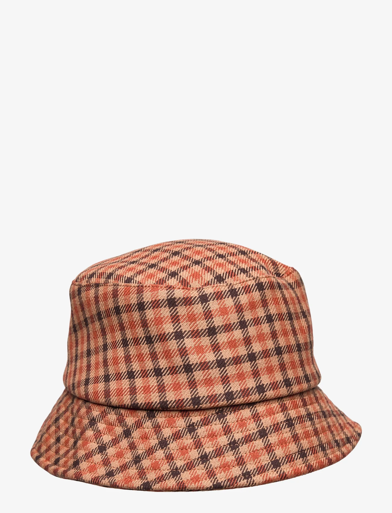 GANT - D1. CHECK BUCKET HAT - kibirėlio formos kepurės - golden orange - 0