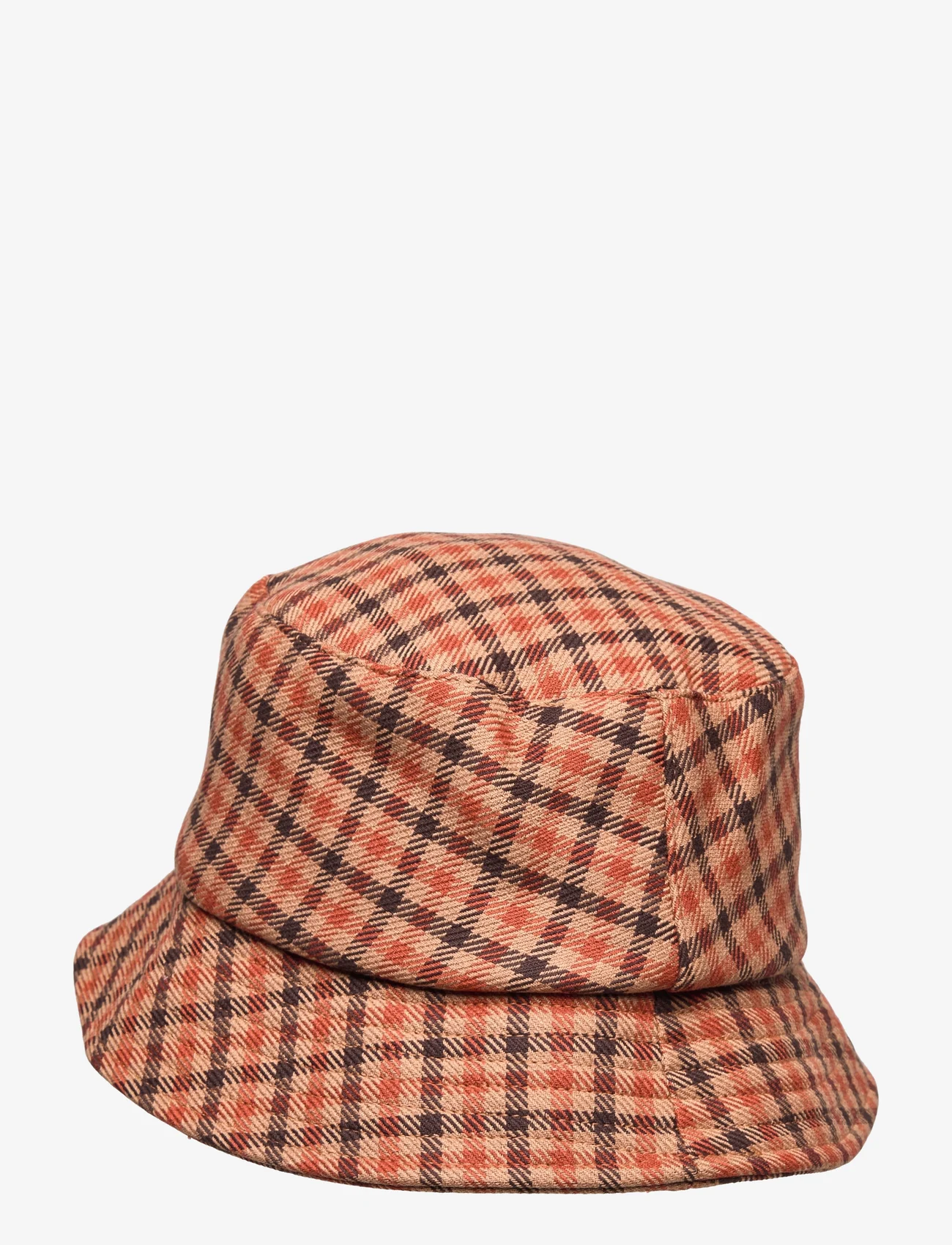 GANT - D1. CHECK BUCKET HAT - kibirėlio formos kepurės - golden orange - 1