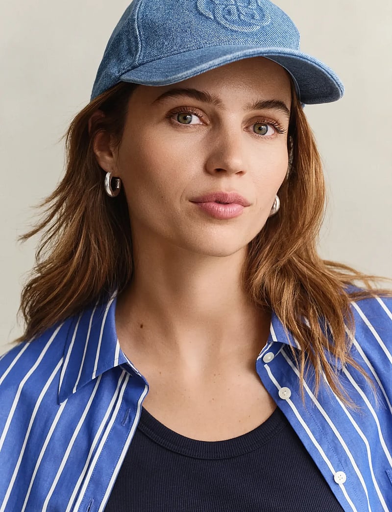 GANT - DENIM CAP - kasketter & caps - semi light blue broken in - 0