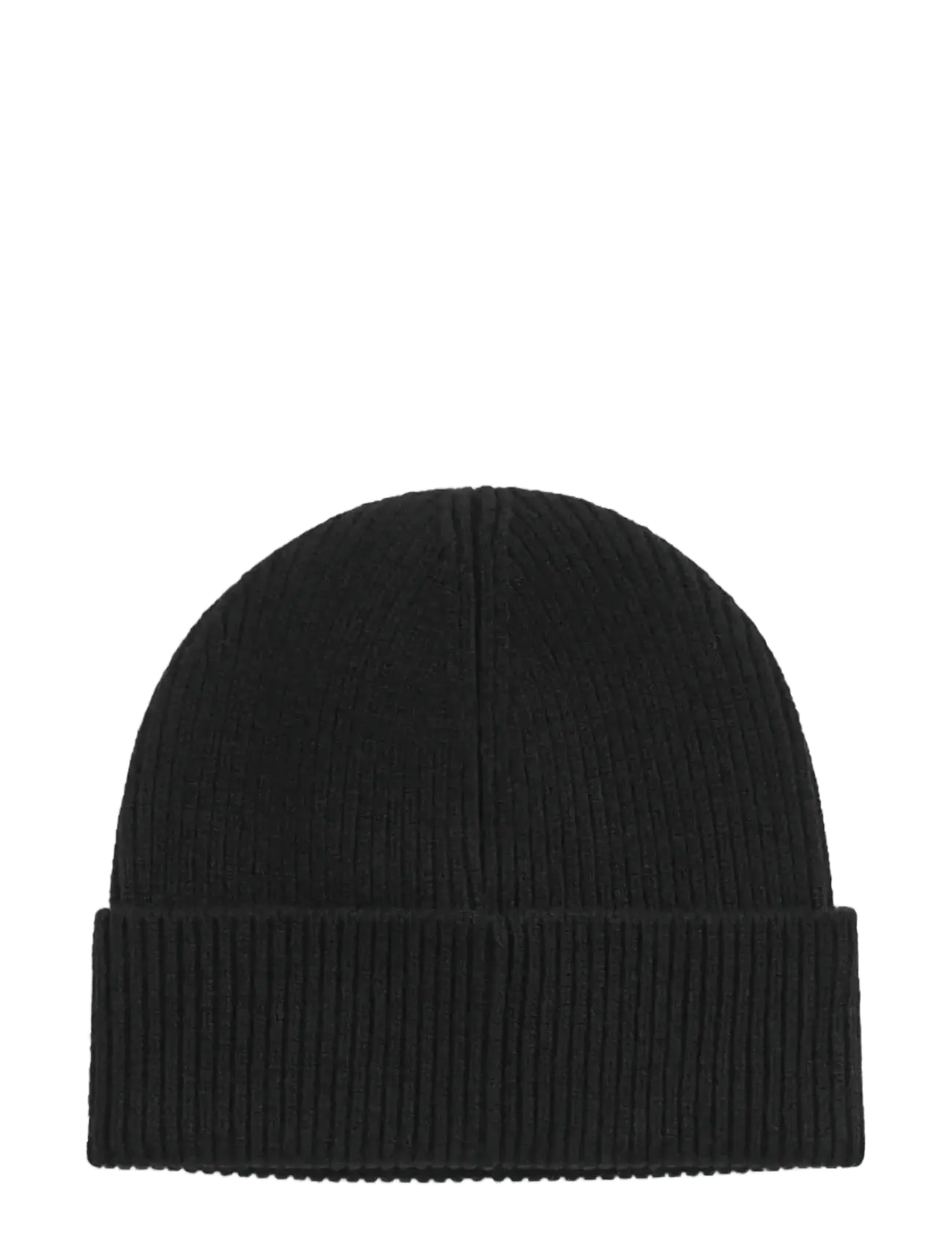 Gant Wool Ribbed Beanie, One Size, Black, Hovedbeklædning > Huer, Dame