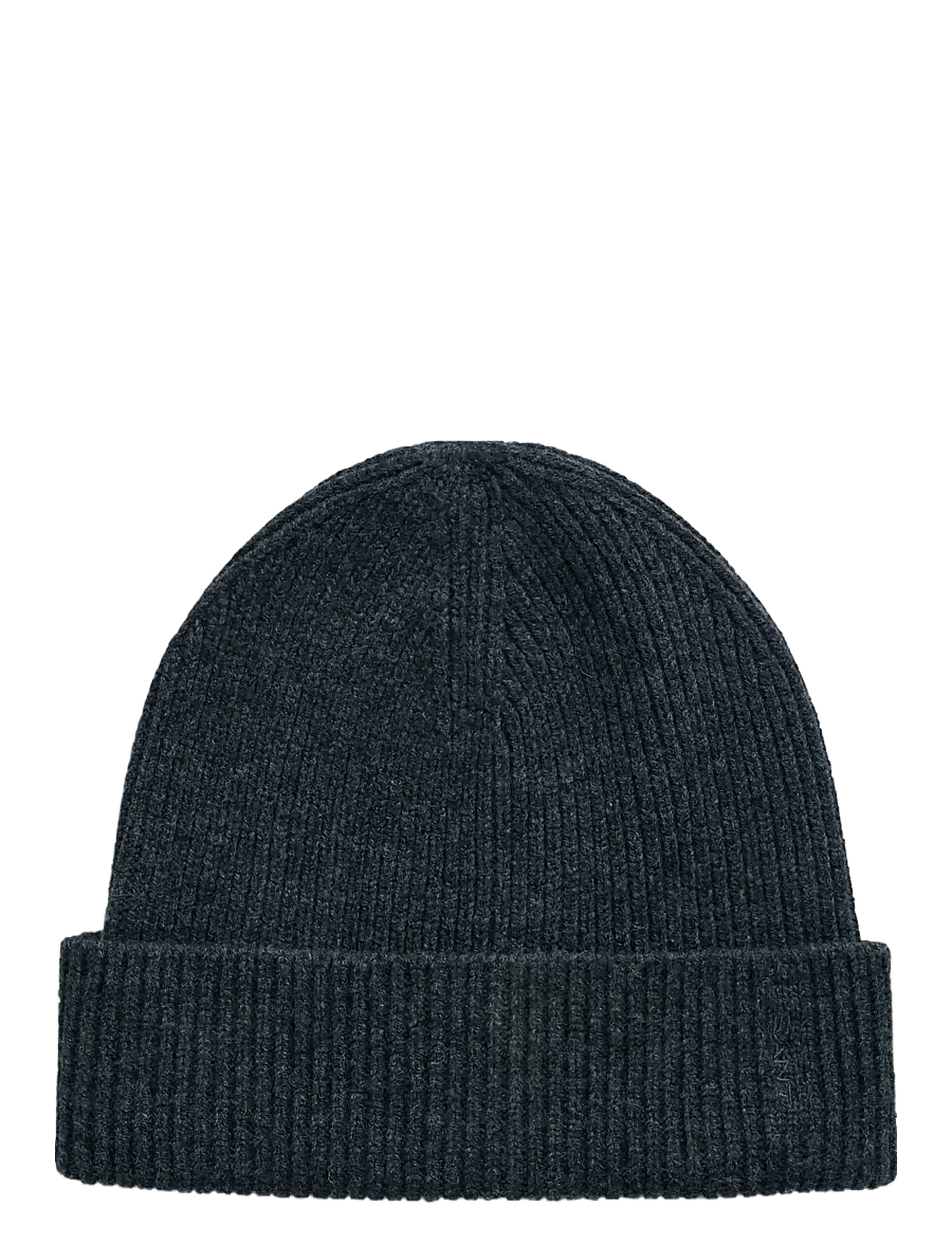 Gant - WOOL RIBBED BEANIE - mützen - charcoal melange - 1