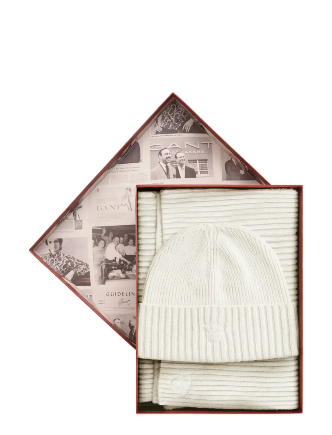 Gant - EMB GANT G GIFT SET - halstørklæder - cream - 1