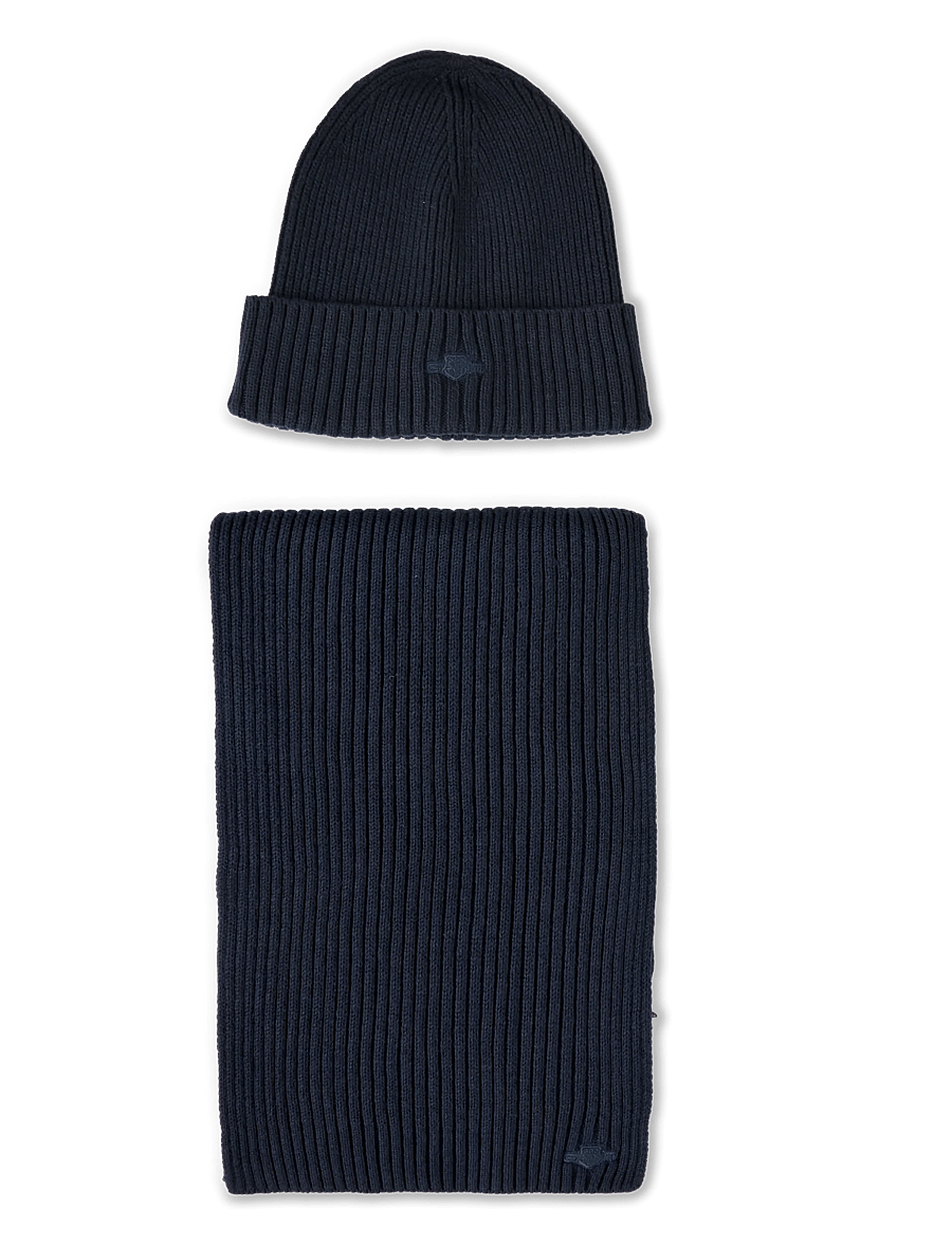 Gant - TONAL EMB SHIELD GIFT SET - winterschals - evening blue - 0