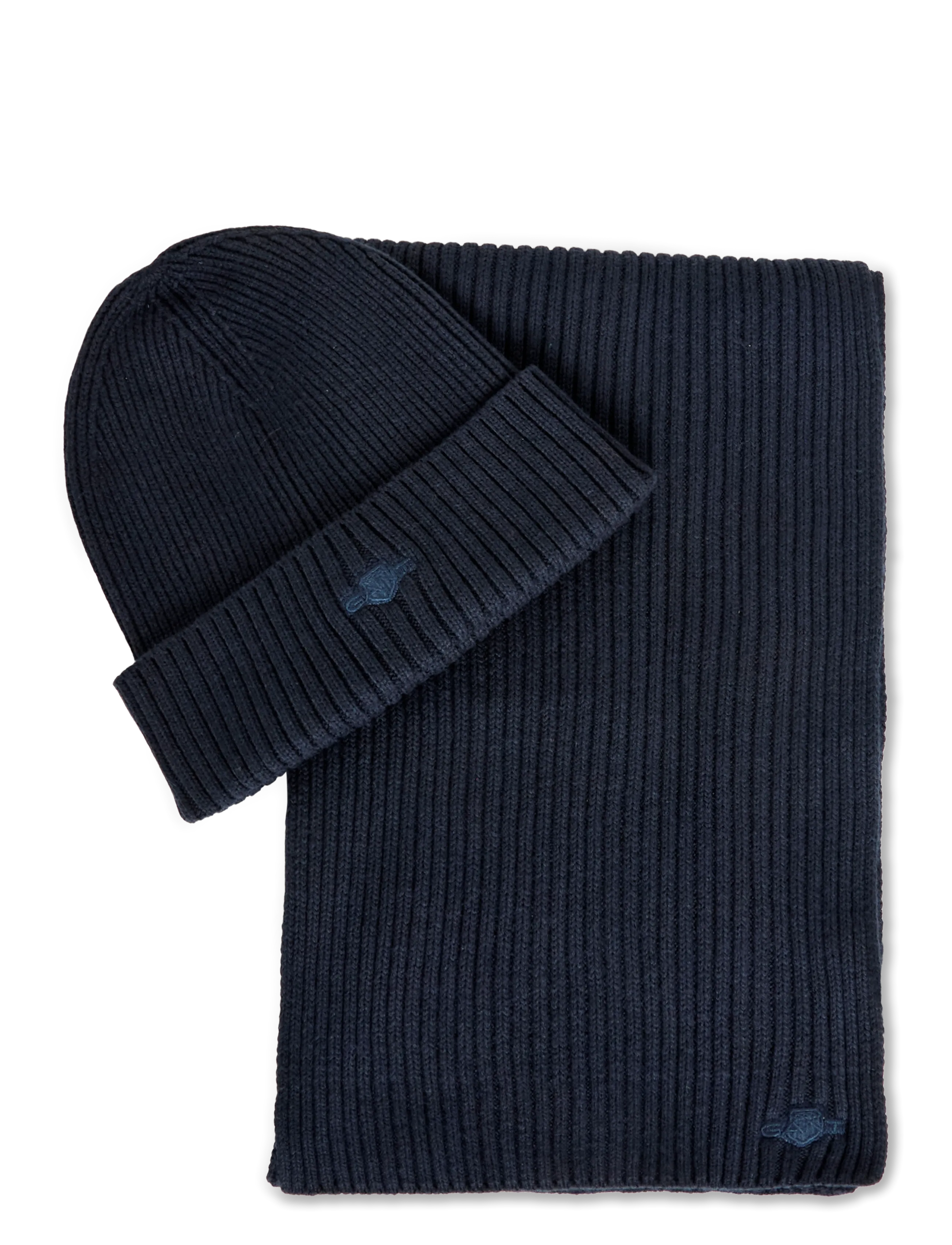 Gant - TONAL EMB SHIELD GIFT SET - winter scarves - evening blue - 3