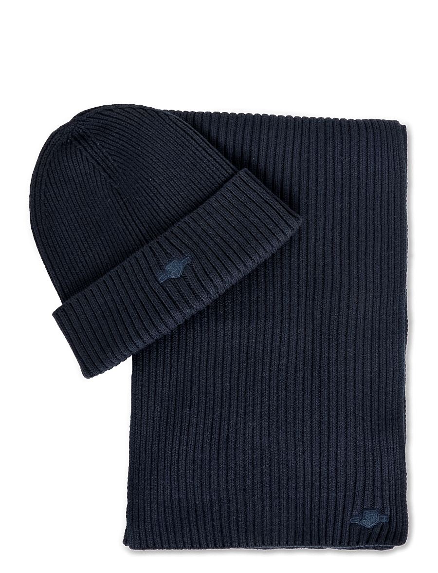 Gant - TONAL EMB SHIELD GIFT SET - winterschals - evening blue - 3