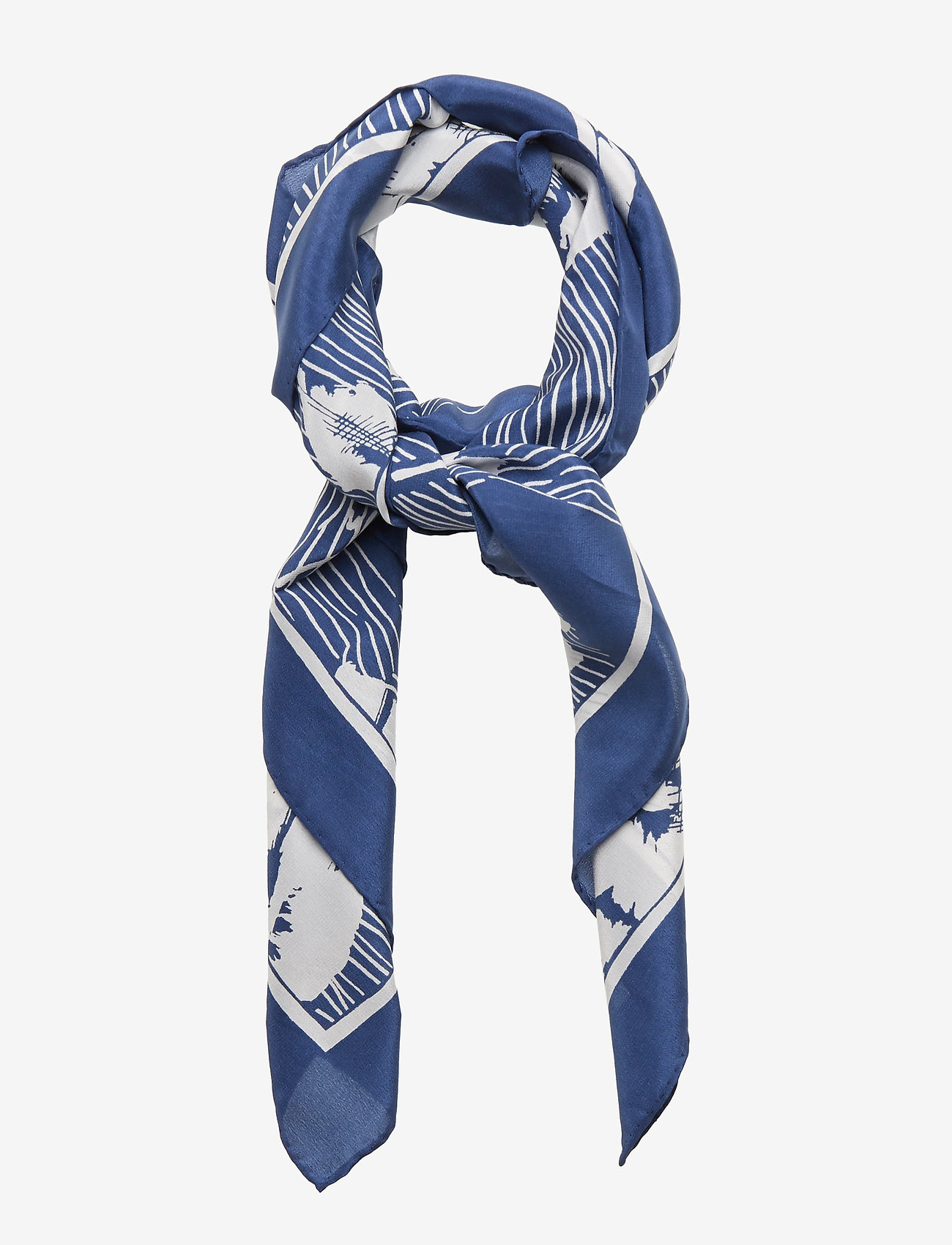 GANT - D1. FALL BLUES PRINT SILK SCARF - vintage blue - 0