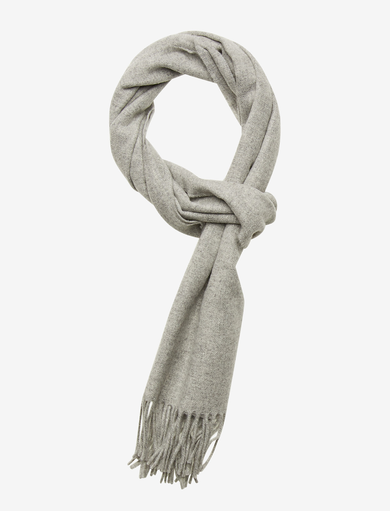 GANT - SOLID WOOL SCARF - light grey melange - 0