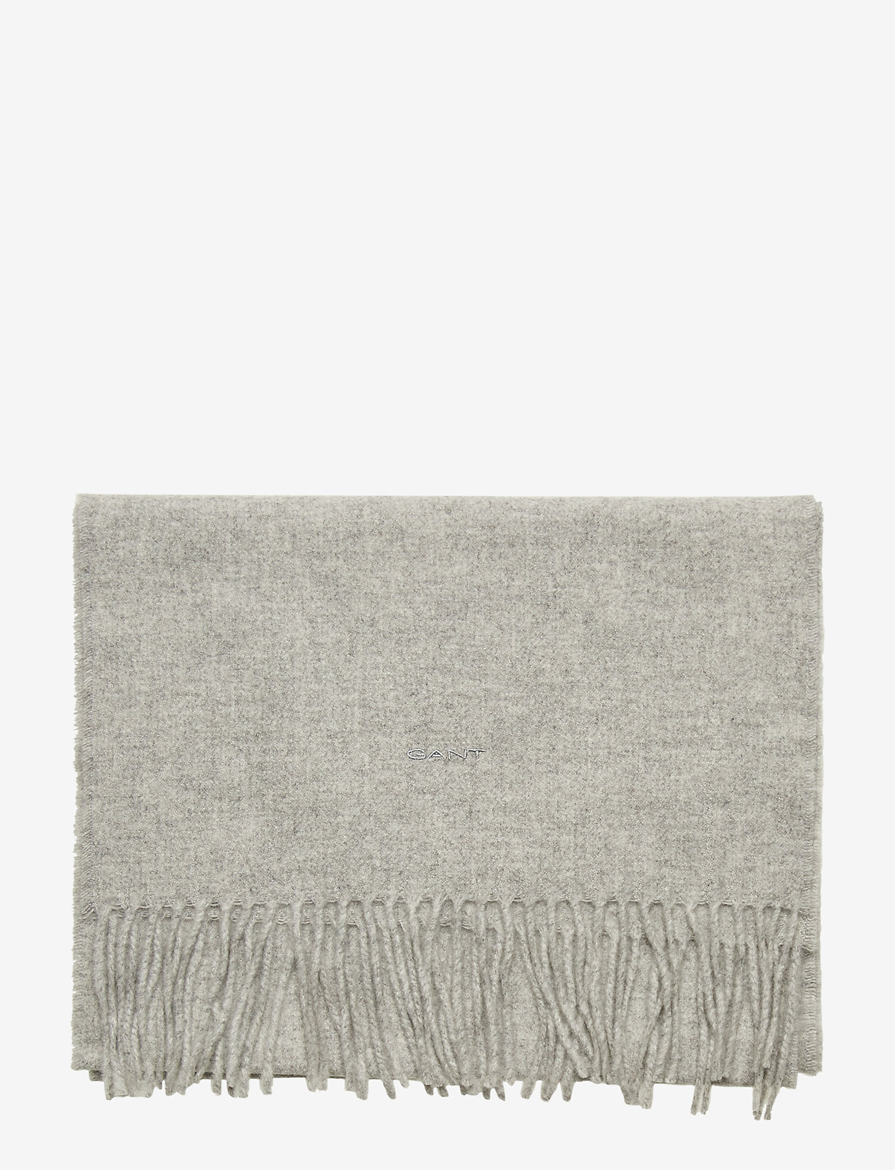 GANT - SOLID WOOL SCARF - light grey melange - 2