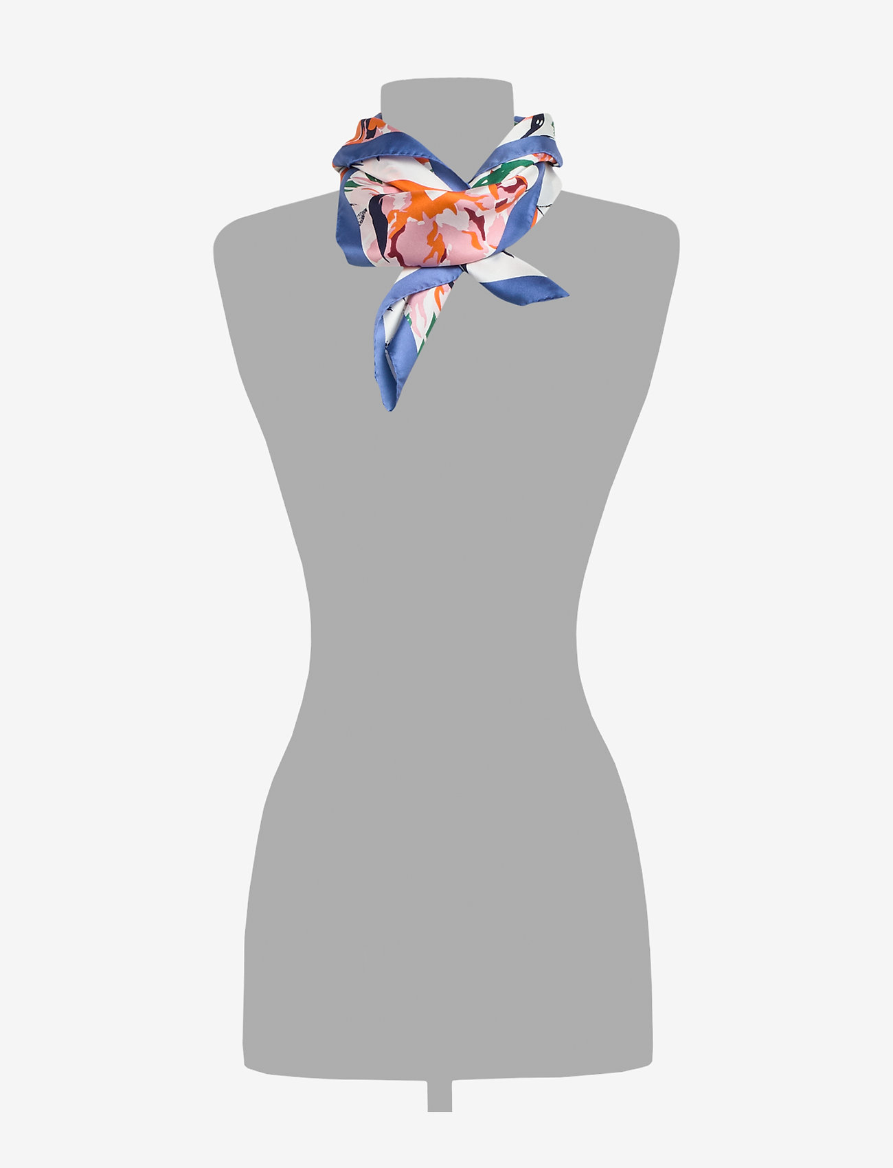 GANT - D1. PEONIES SILK SCARF - bright cobalt - 1