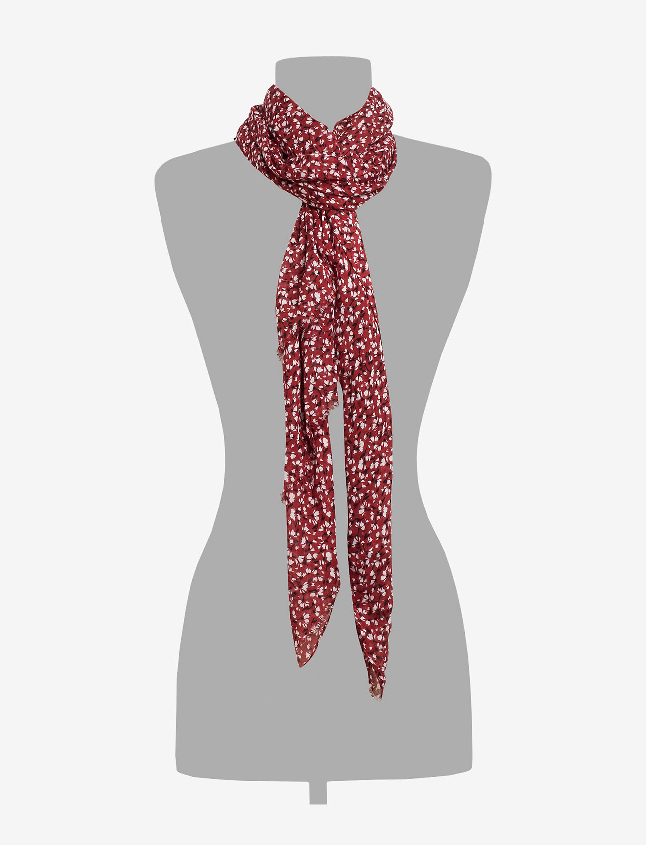 GANT - D2. SUMMER FLORAL SCARF - iron red - 1