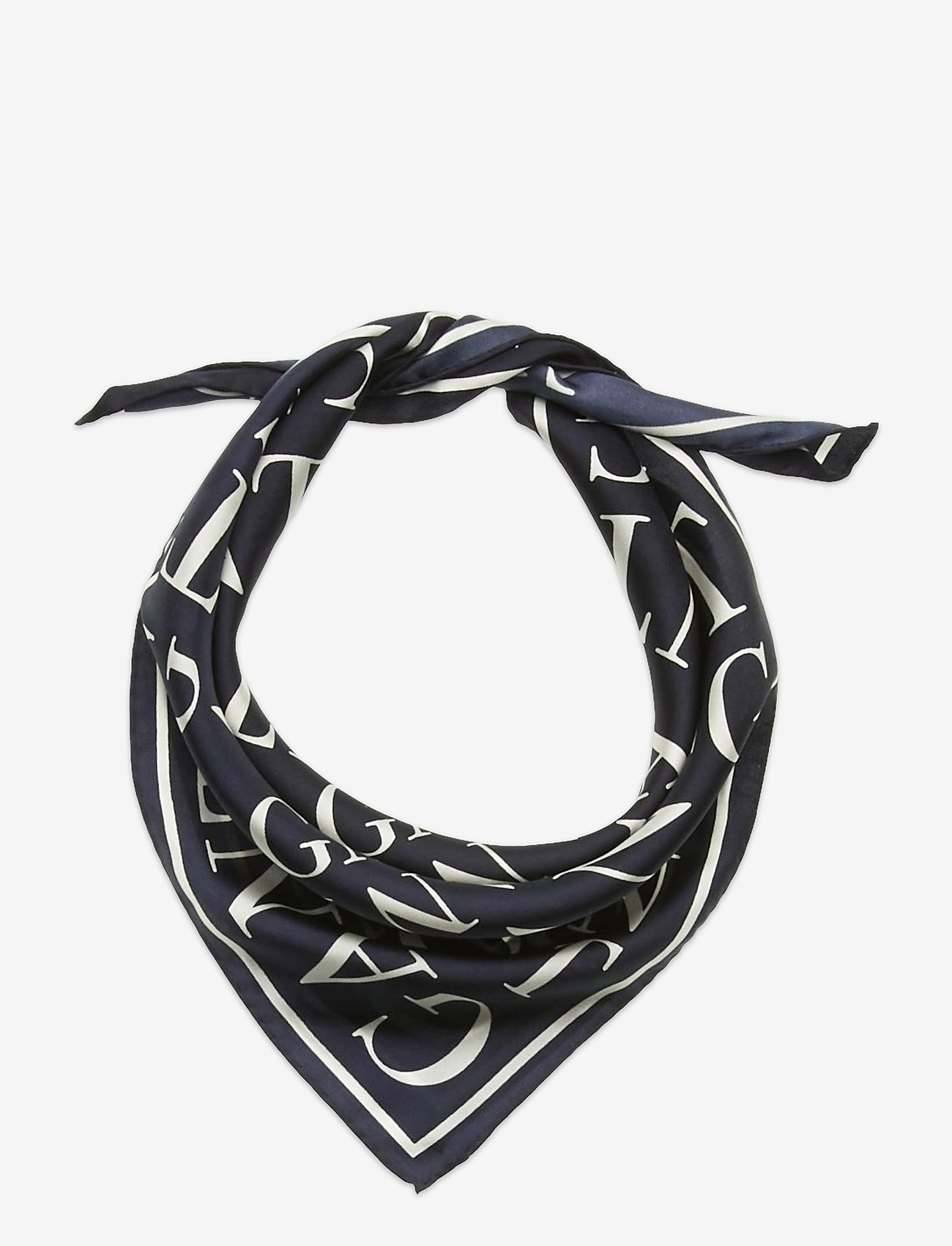GANT - D1. TYPOGRAPHY SILK SCARF - evening blue - 0