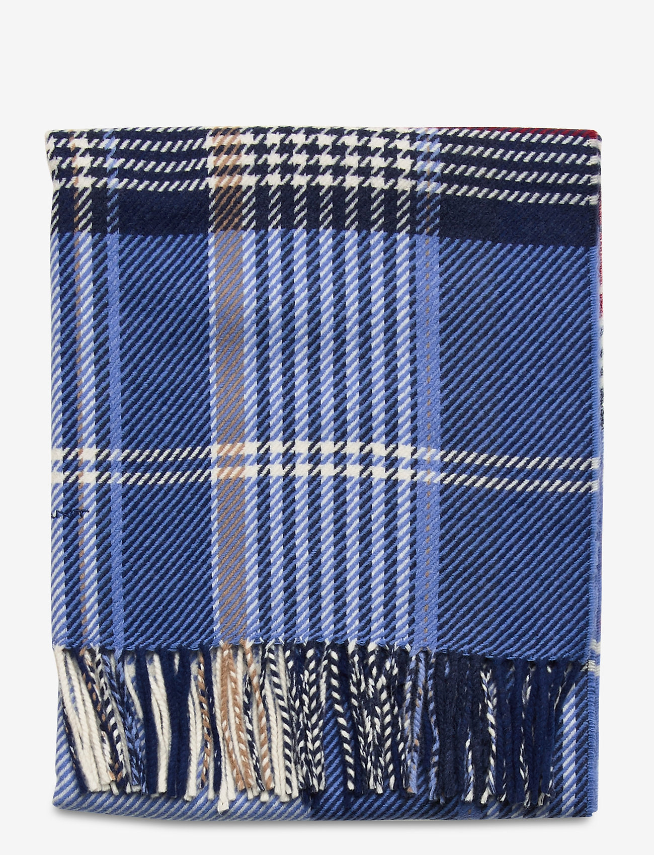 GANT - D1. CHECKED SCARF - pacific blue - 1