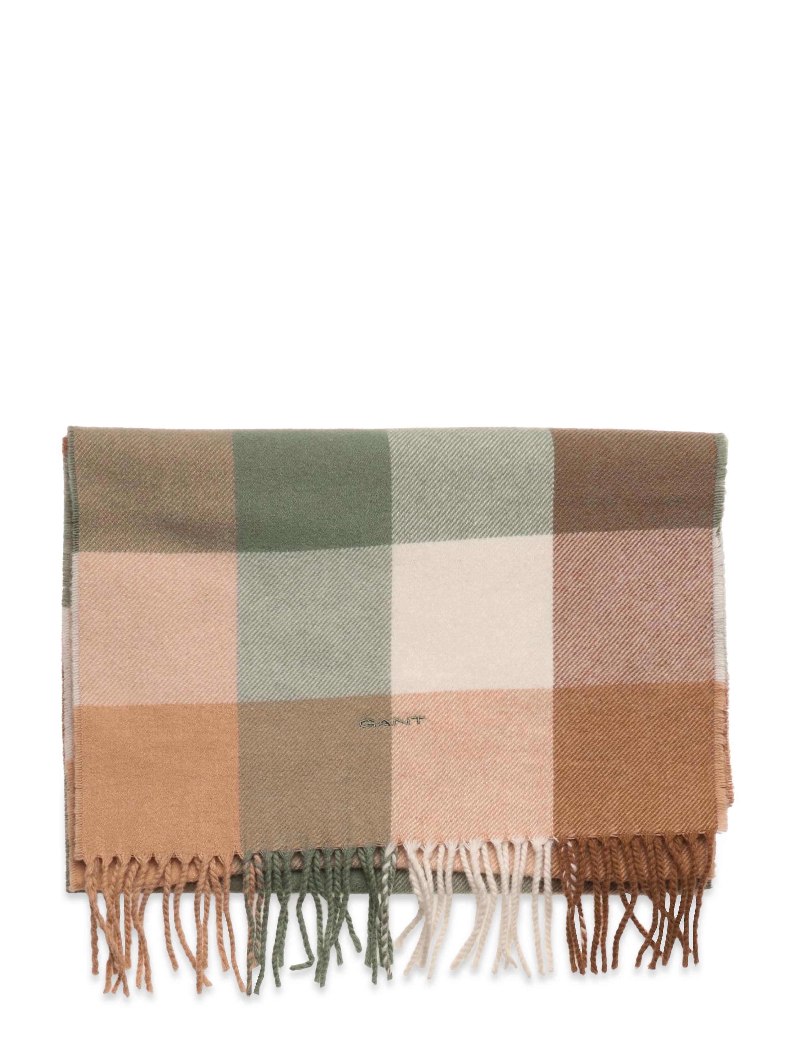 GANT - D2. MULTI CHECK SCARF - eucalyptus green - 1