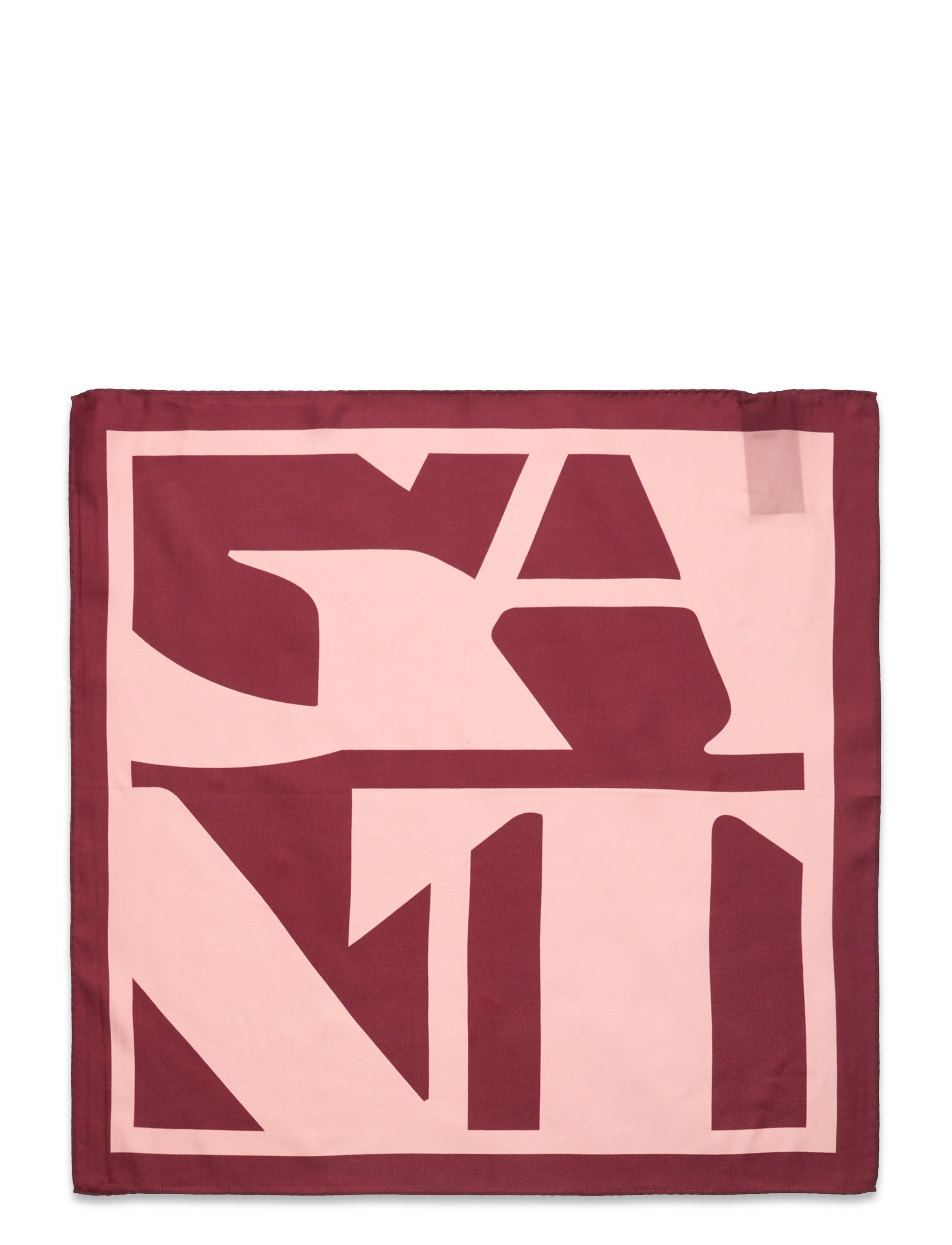 GANT - D1. QUADRAT LOGO SILK SCARF - terracotta pink - 1