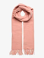 D2. WOOL SOLID WOVEN SCARF - GUAVA ORANGE