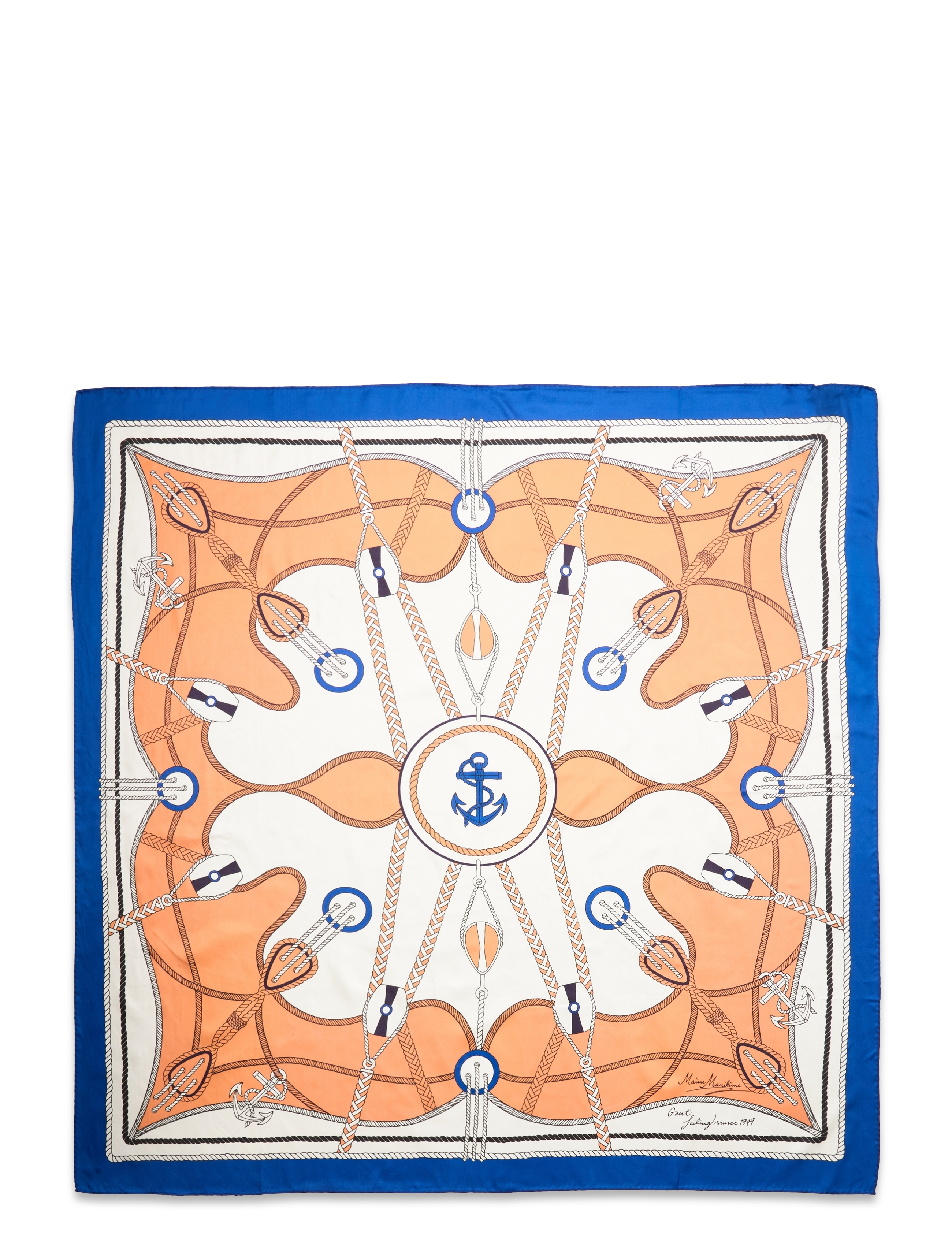 GANT - D2. SILK SCARF AOP - apricot orange - 2