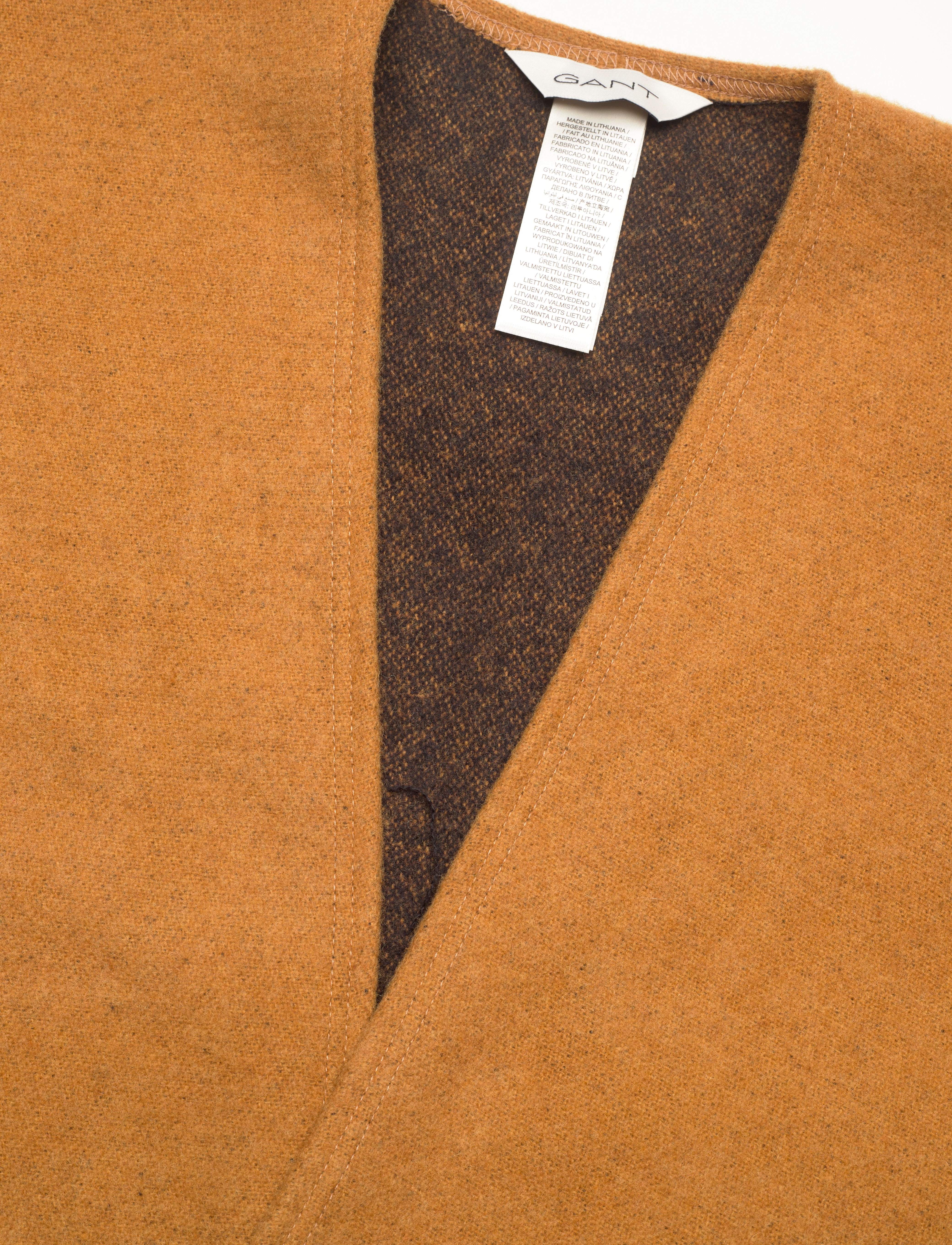 GANT - LOGO WOOL PONCHO - cinnamon brown - 2