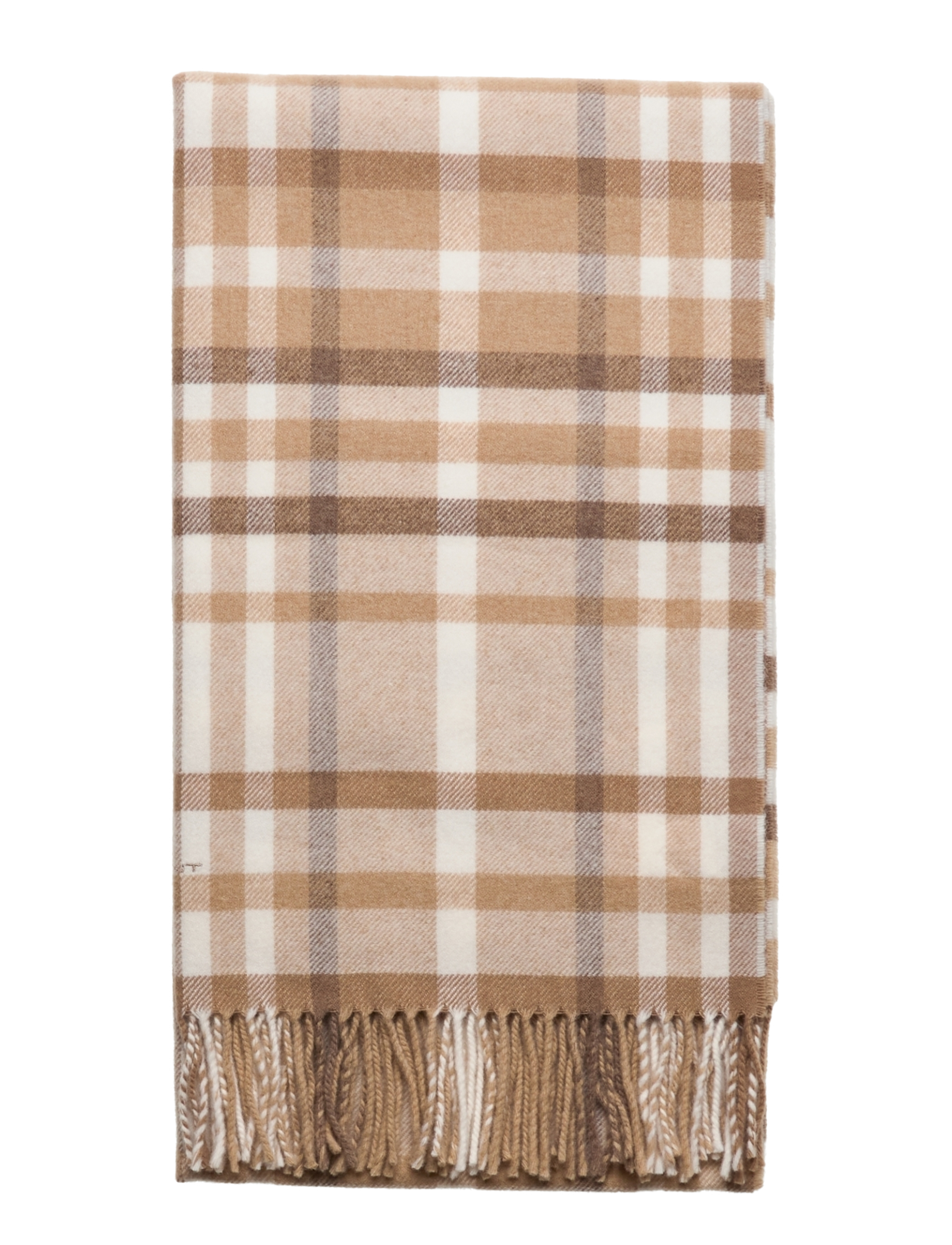 GANT - CHECK SCARF - dark khaki - 1