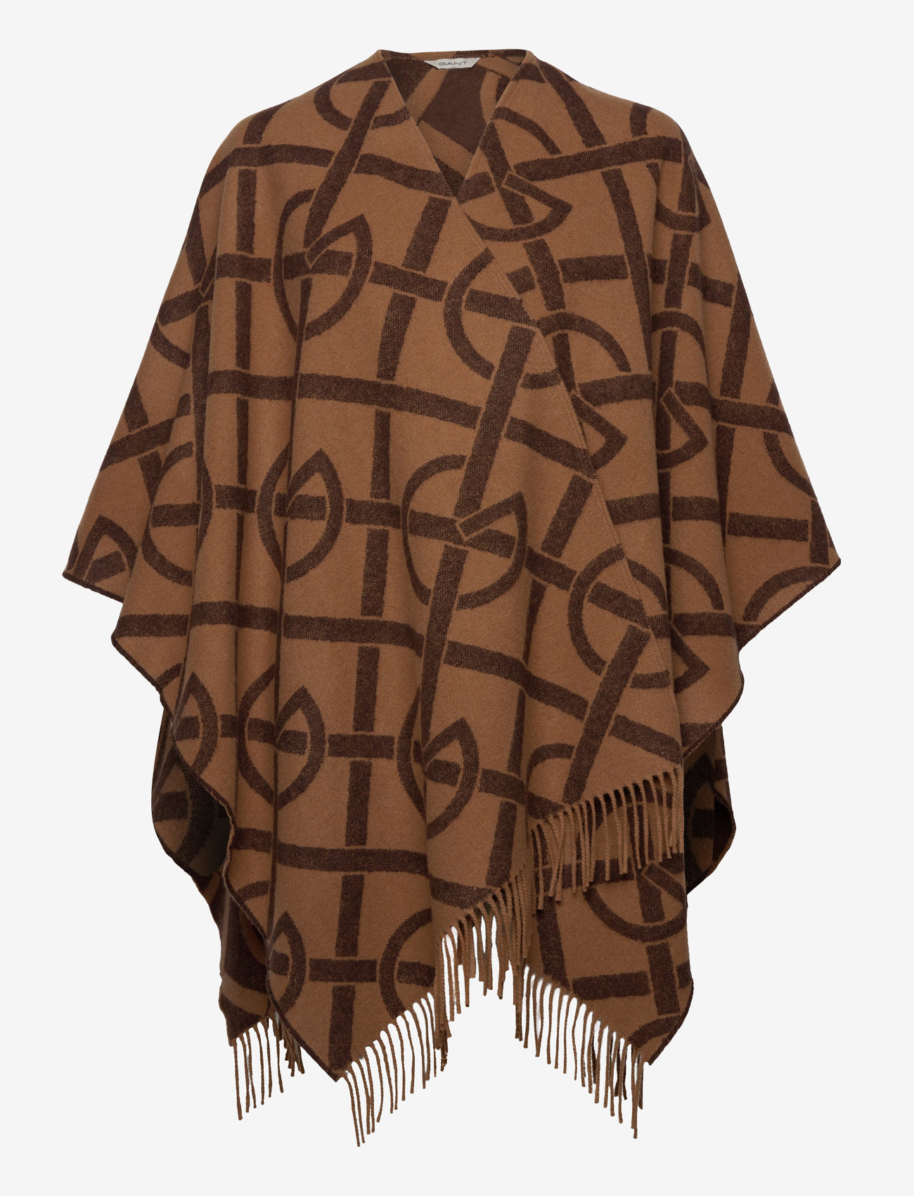 GANT - G PATTERN PONCHO - burnt sugar - 0