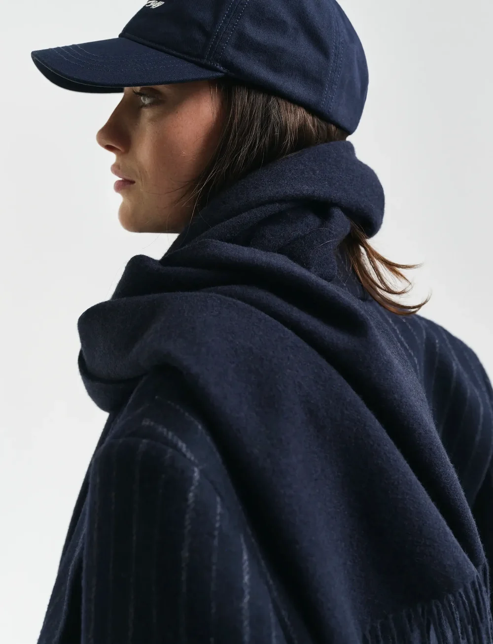 GANT - WOOL WOVEN SCARF - winter scarves - evening blue - 0