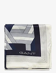 GANT - LETTERS PRINT SILK SCARF - dunne sjaals - dusty blue sea - 2