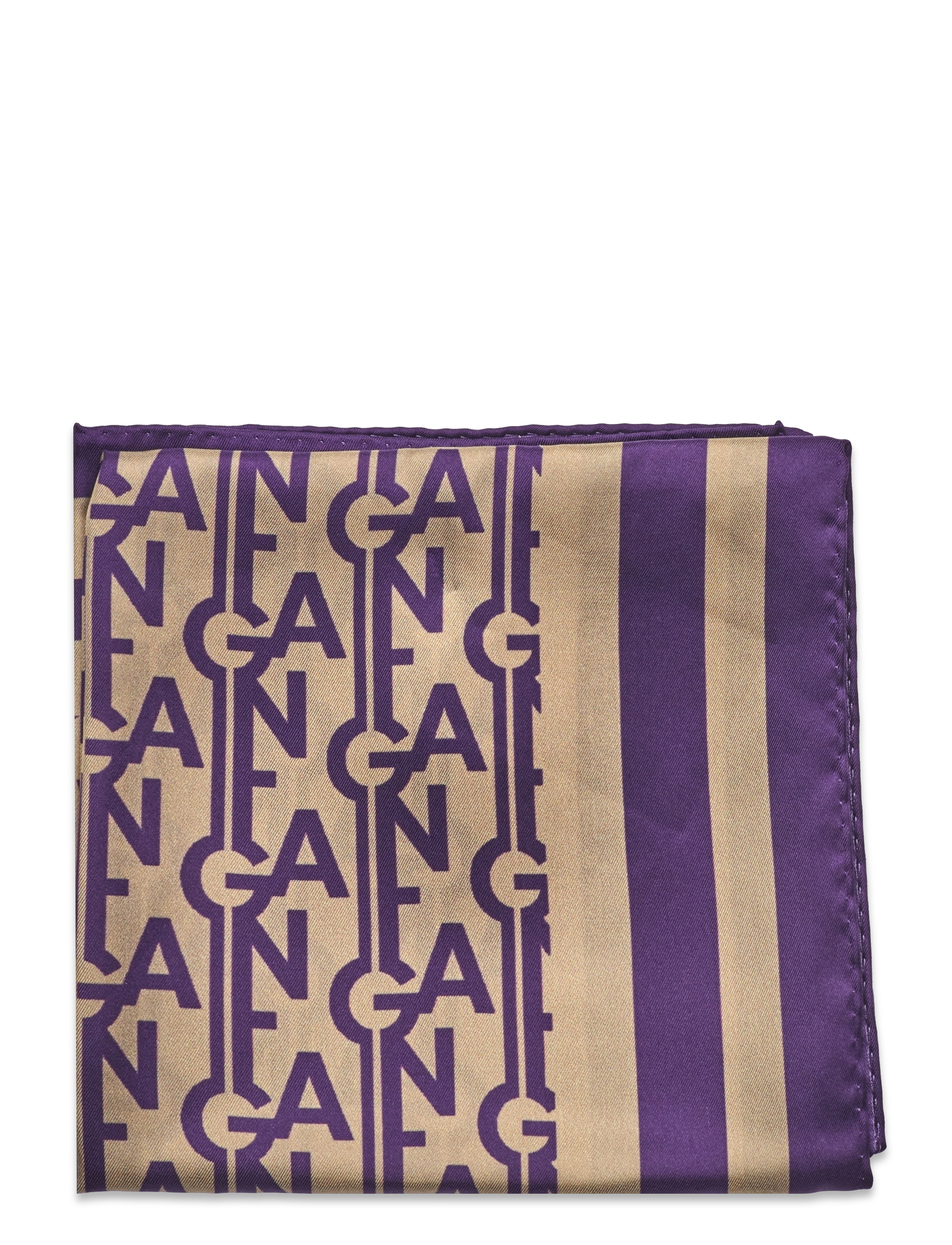 GANT - MONOGRAM PRINTED SILK SCARF - pansy purple - 1