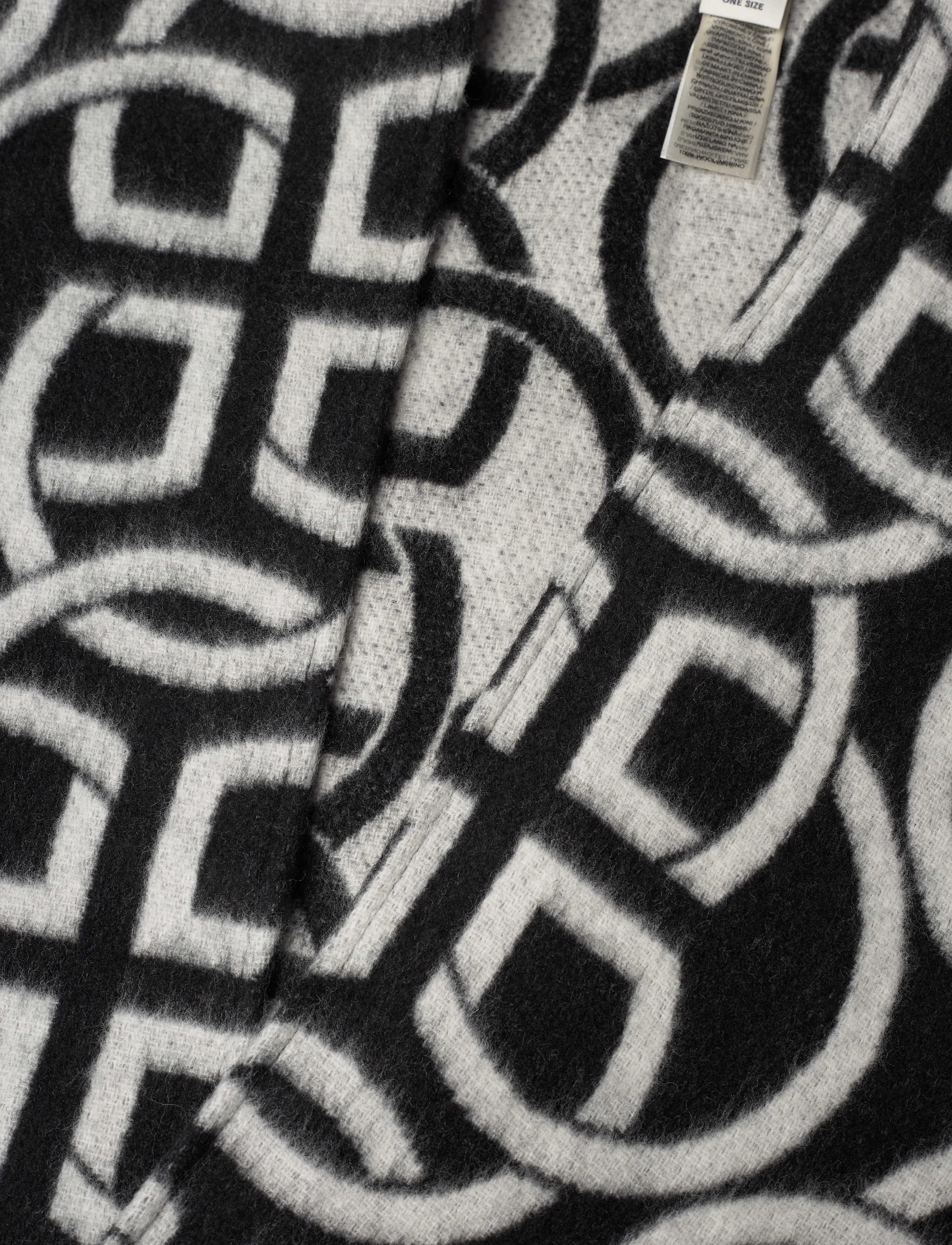 GANT - G PATTERN WOOL PONCHO - black - 4