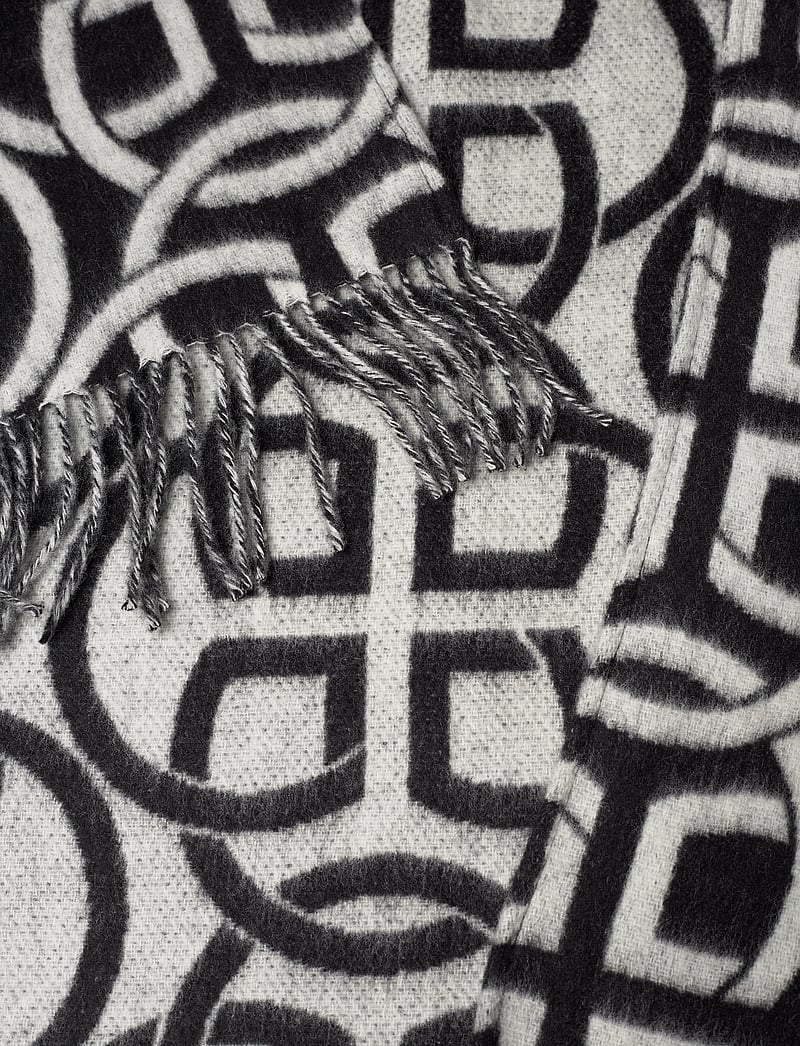 GANT - G PATTERN WOOL PONCHO - ponchos & capes - black - 4