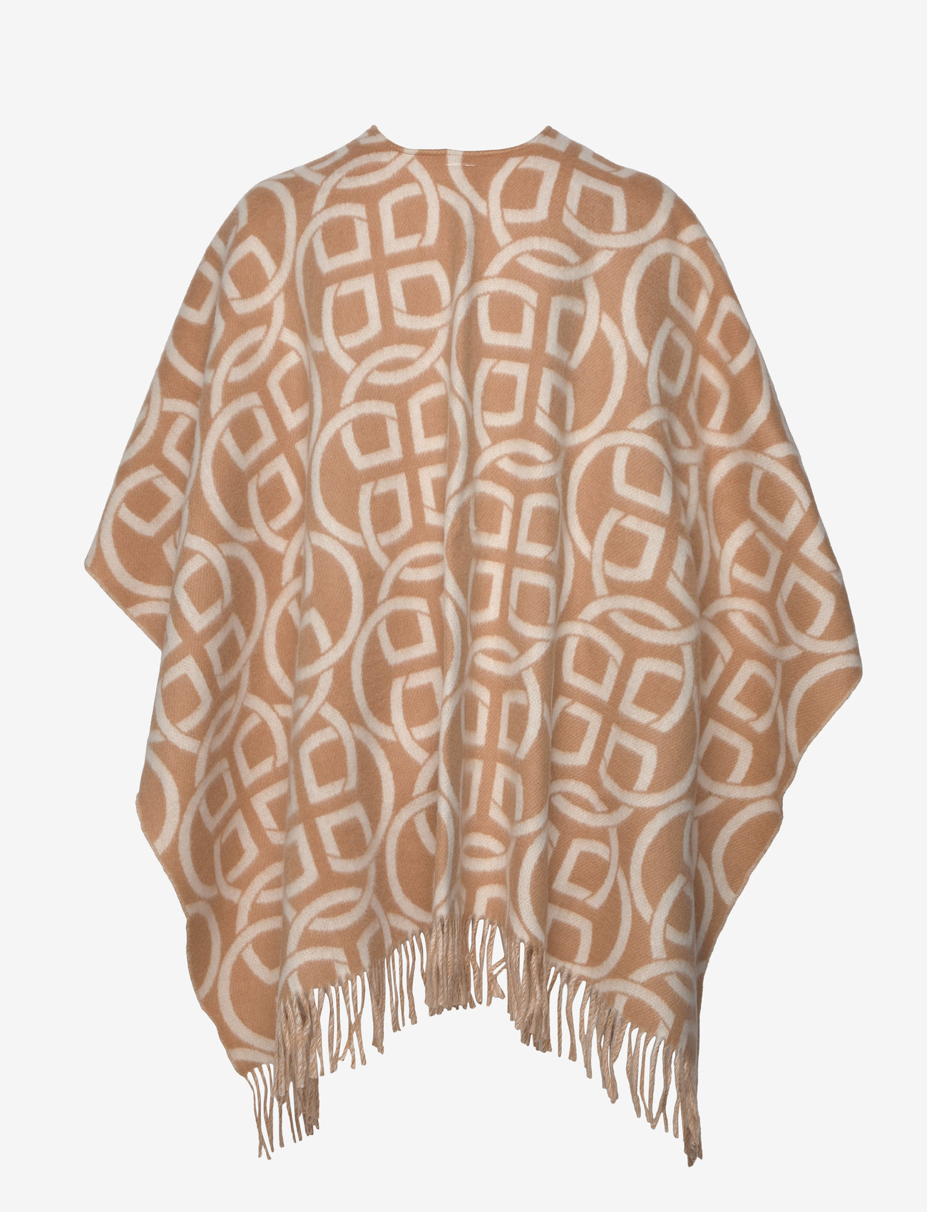 GANT - G PATTERN WOOL PONCHO - ponchos & capes - caramel beige - 2