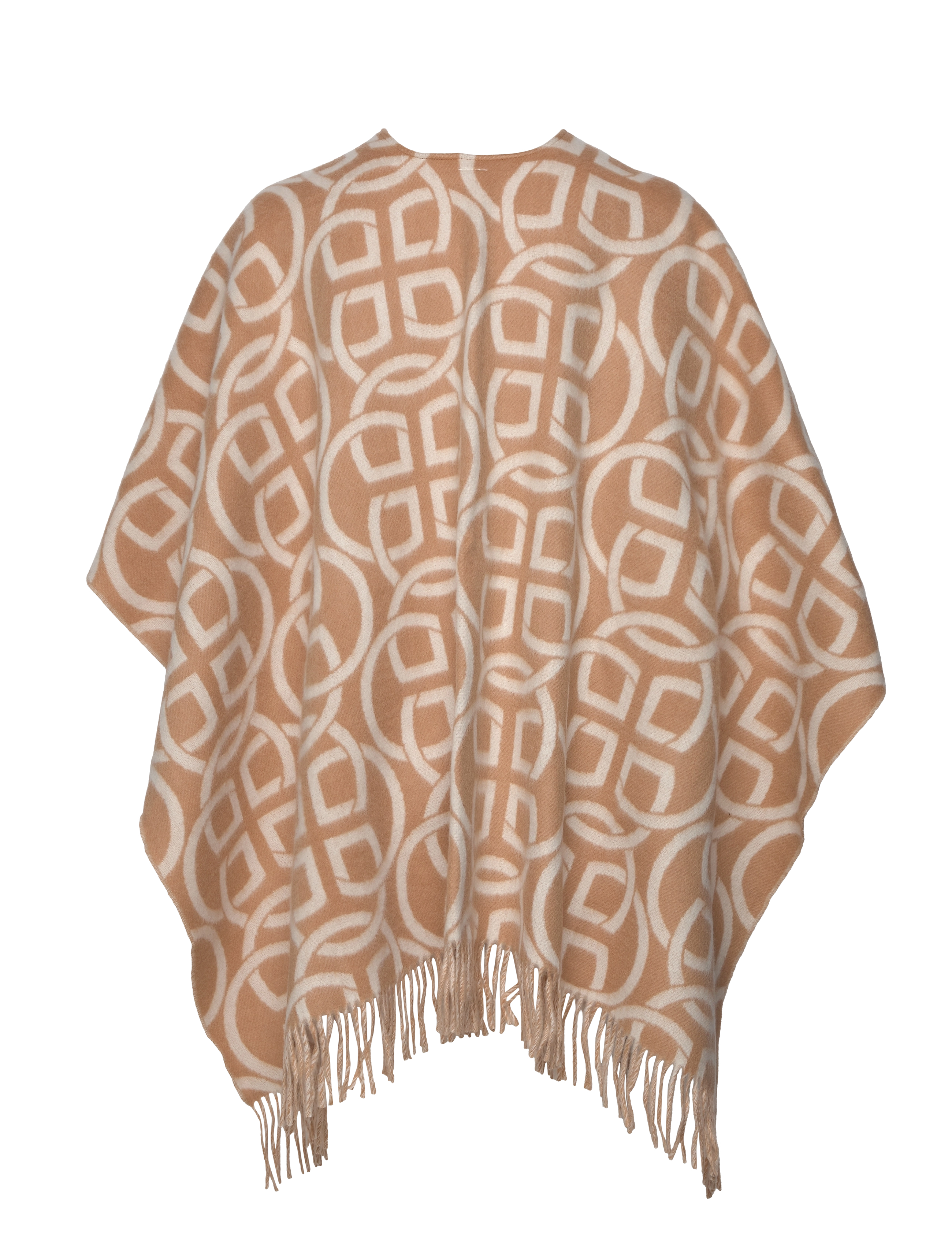 GANT - G PATTERN WOOL PONCHO - caramel beige - 2
