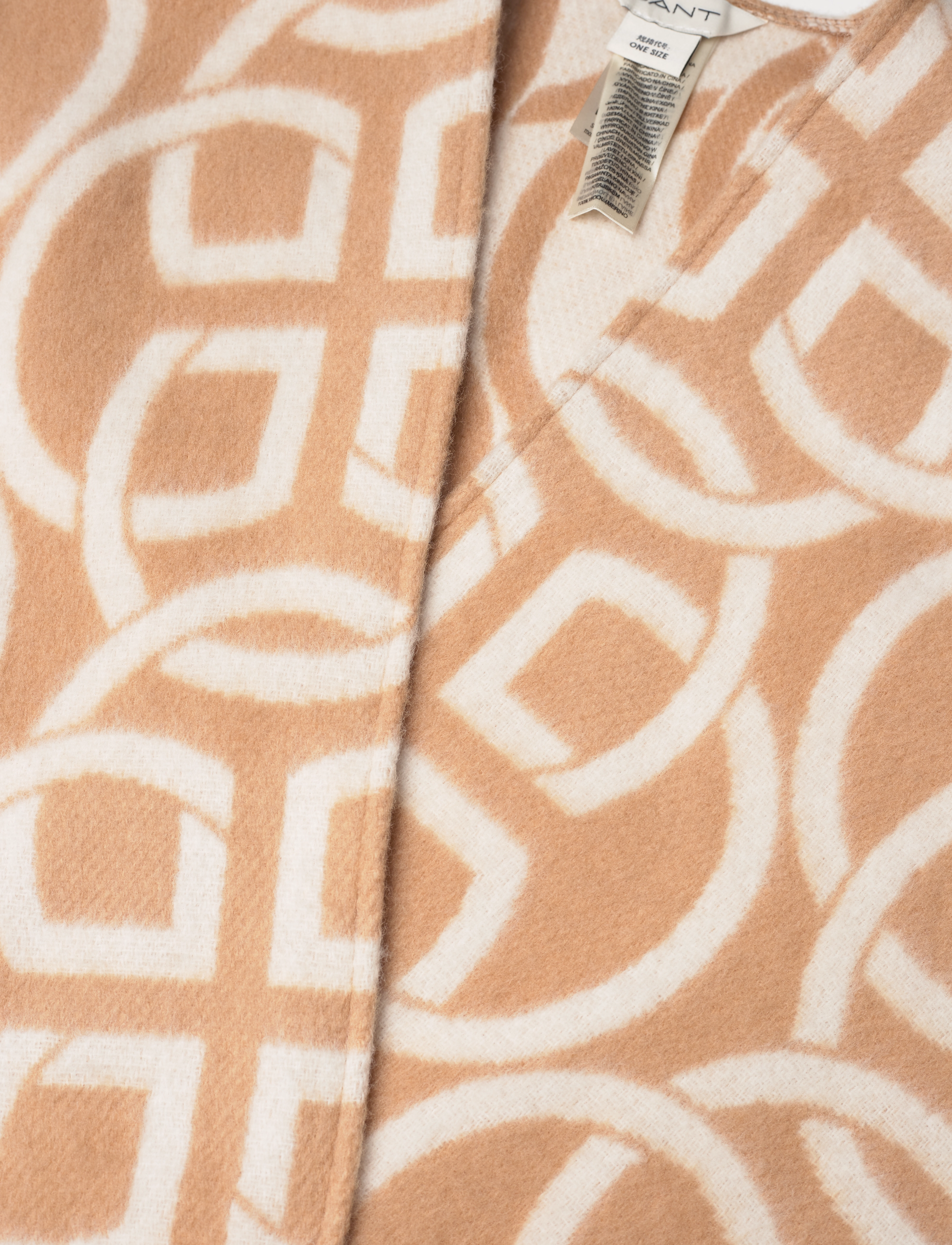 GANT - G PATTERN WOOL PONCHO - caramel beige - 3
