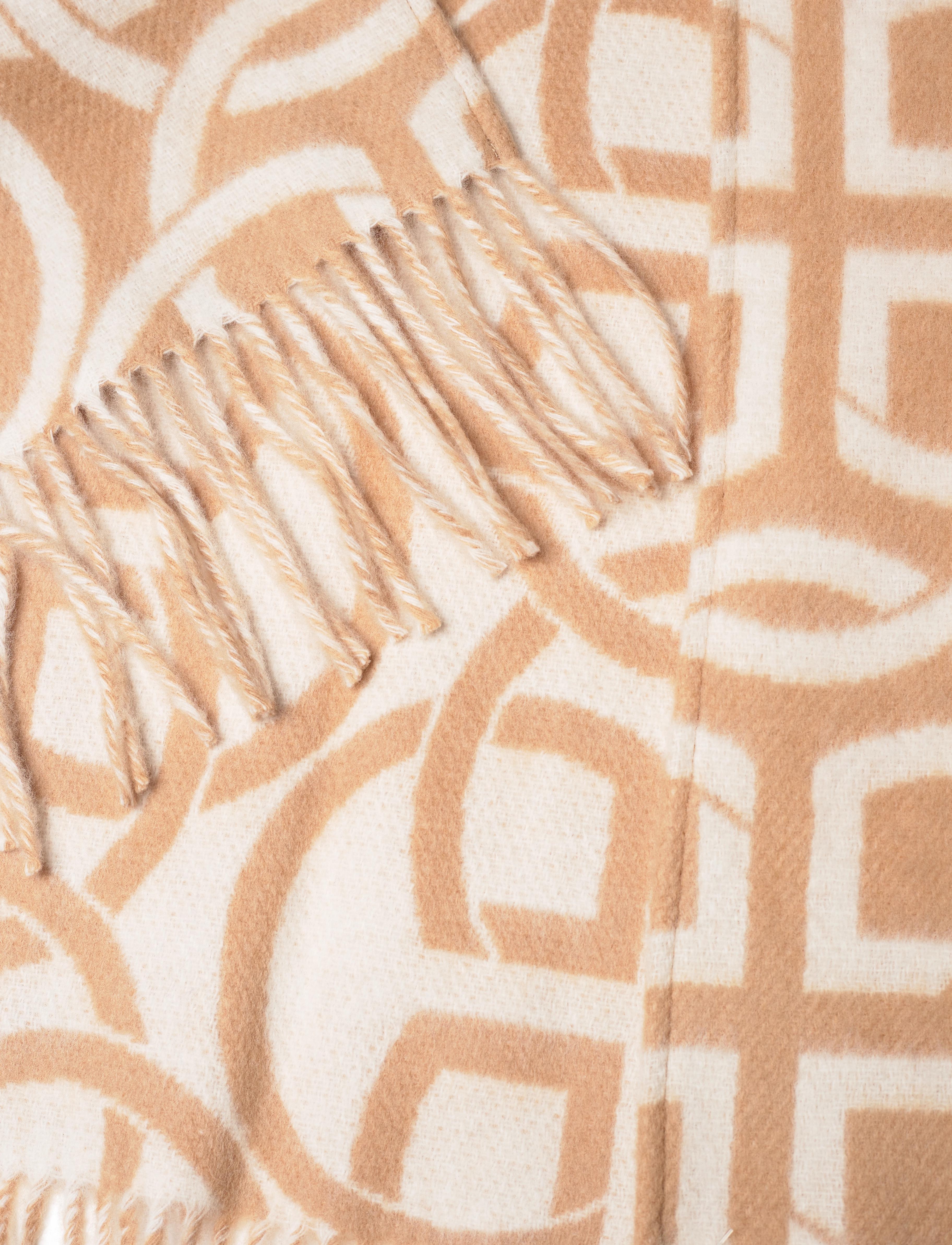 GANT - G PATTERN WOOL PONCHO - caramel beige - 4