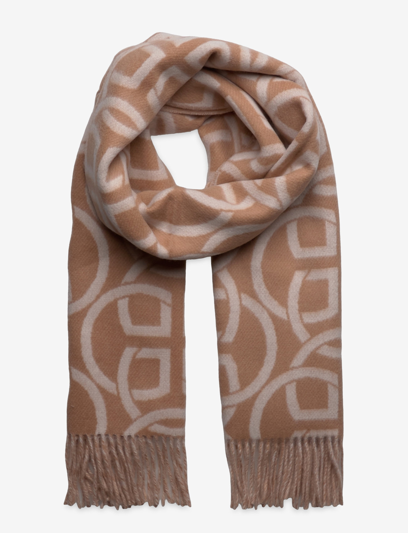 GANT - G PATTERN WOOL SCARF - accessories - caramel beige - 1