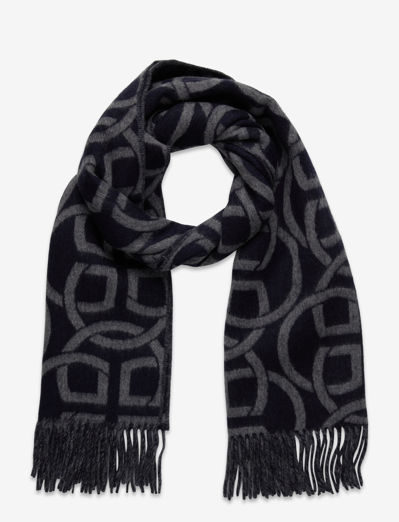 GANT - G PATTERN WOOL SCARF - halsdukar - evening blue - 1