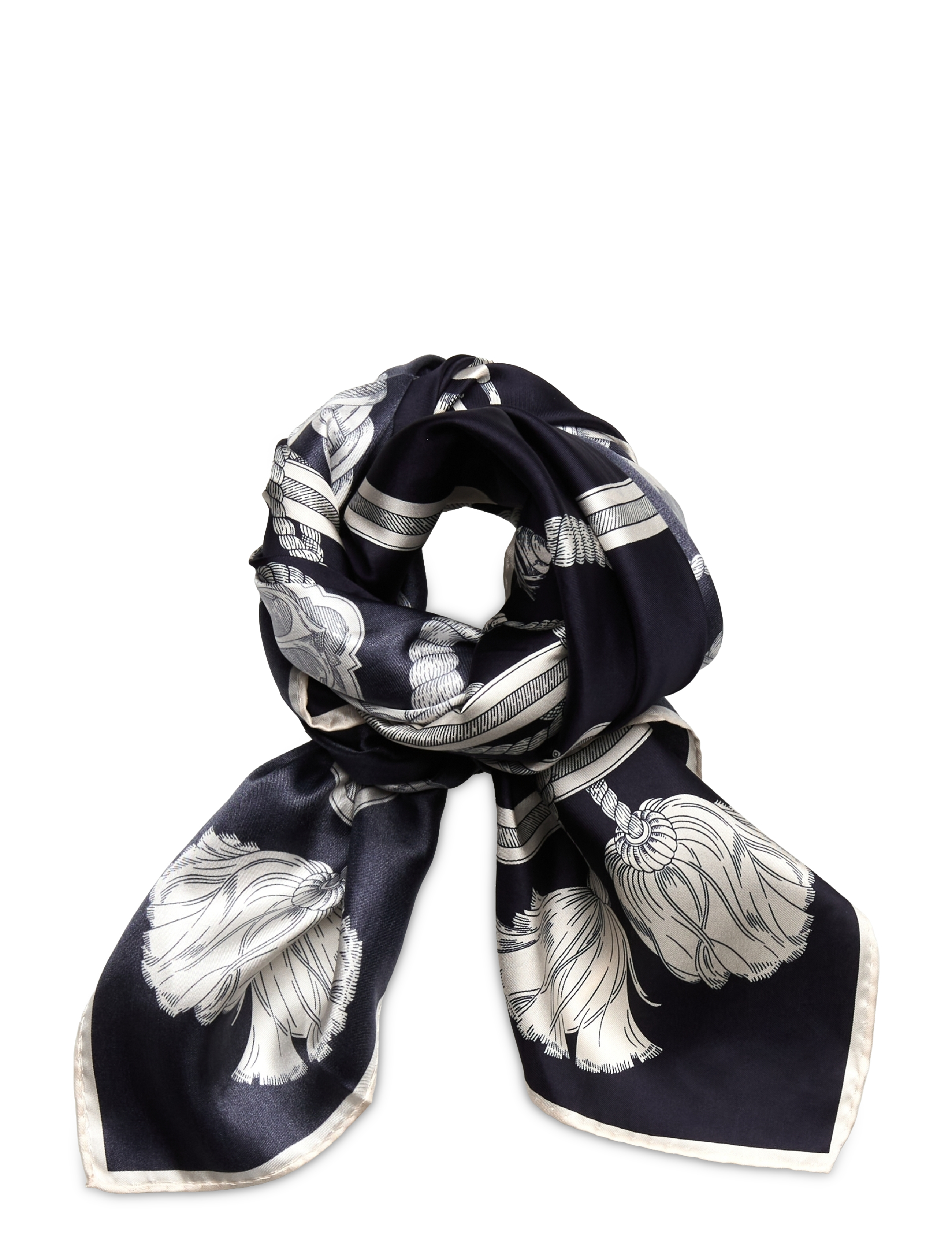 Gant SAILING PRINT SILK SCARF - Transitional Layering - DEEP COBALT / multi