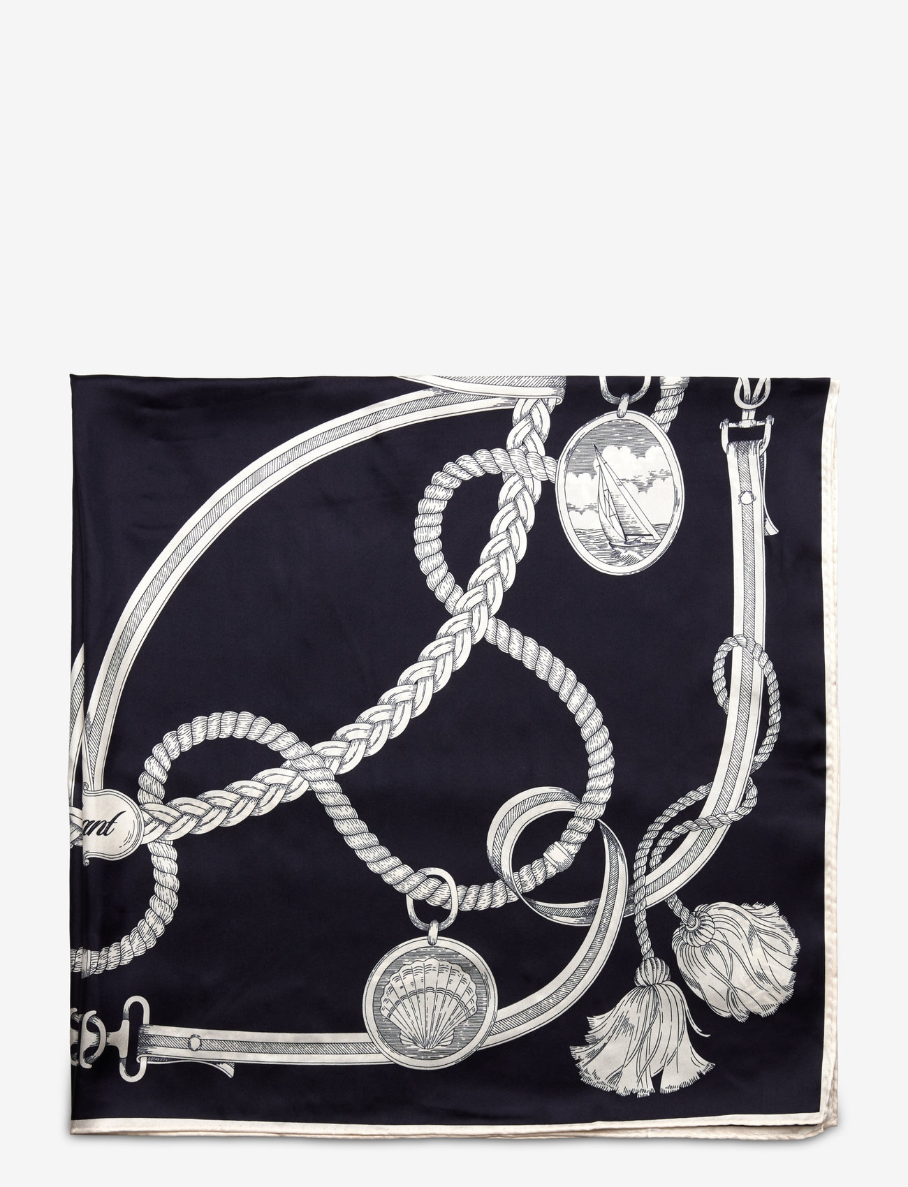 Gant - SAILING PRINT SILK SCARF - mode trends - deep cobalt - 1