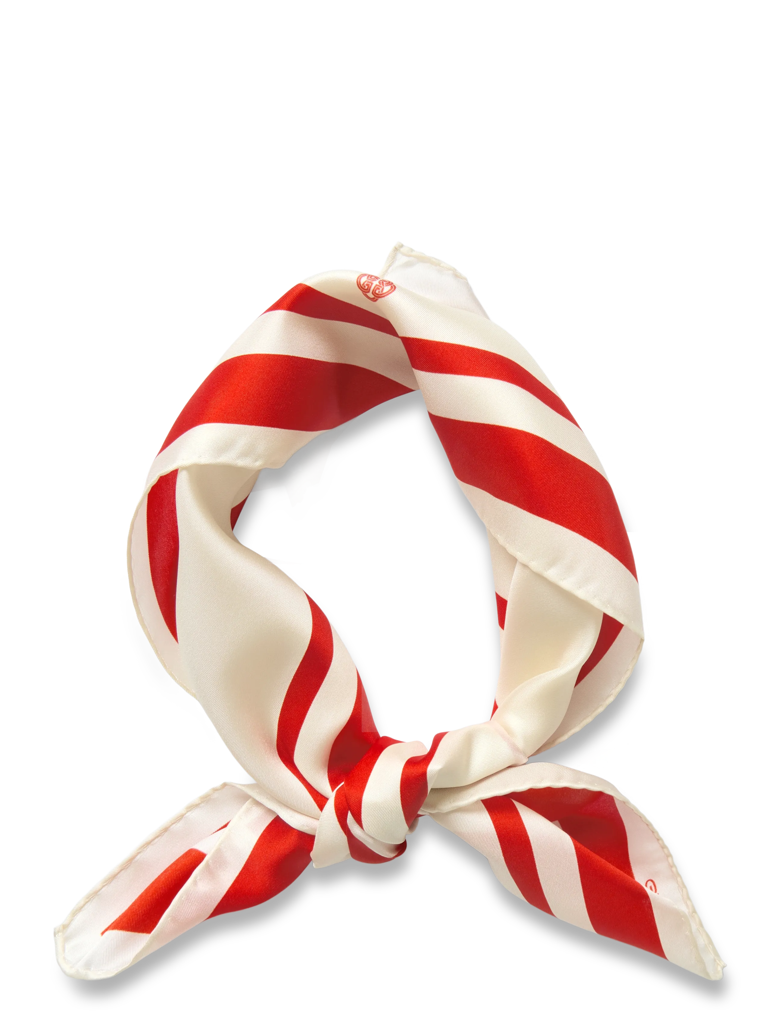 Gant Striped Silk Scarf, One Size, Scarves, Creme - Lightweight Frauen