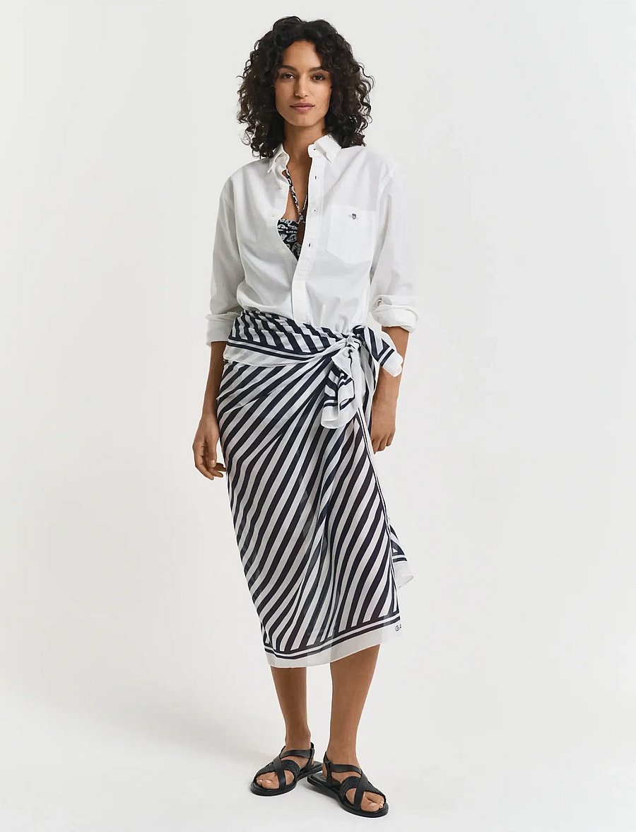 Gant - CHEVRON PRINT SARONG - rannariided - evening blue - 0