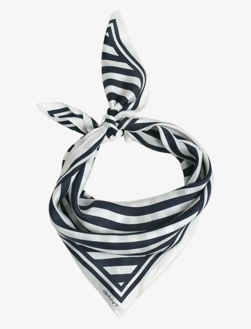 GANT - CHEVRON PRINT SILK SCARF - lightweight scarves - evening blue - 0