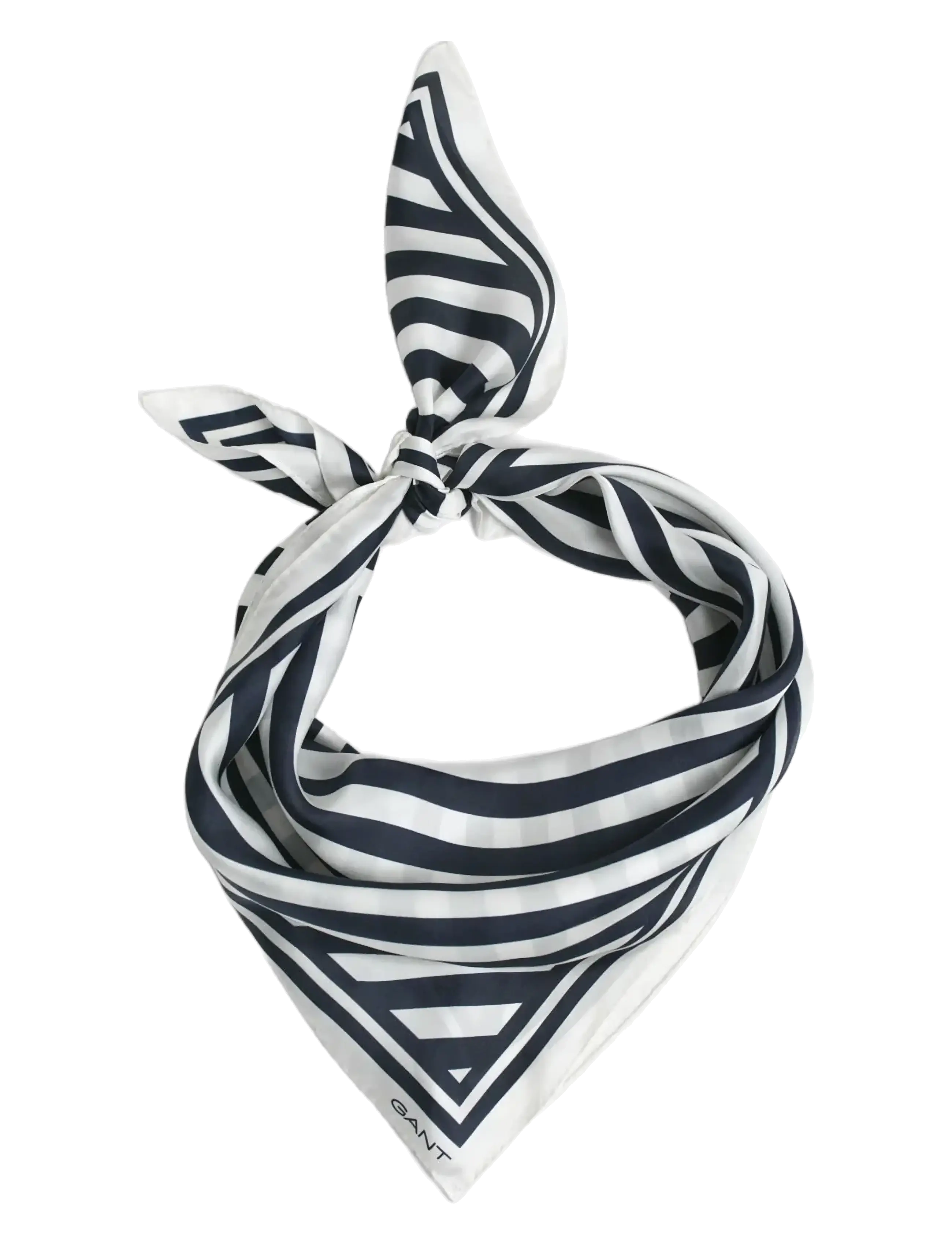 GANT - CHEVRON PRINT SILK SCARF - evening blue - 1