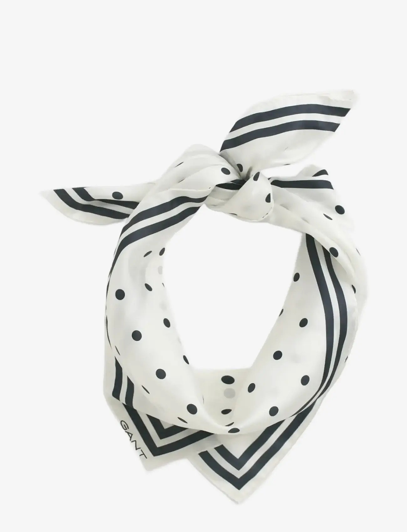 GANT - DOT PRINT SILK SCARF - lightweight scarves - eggshell - 1